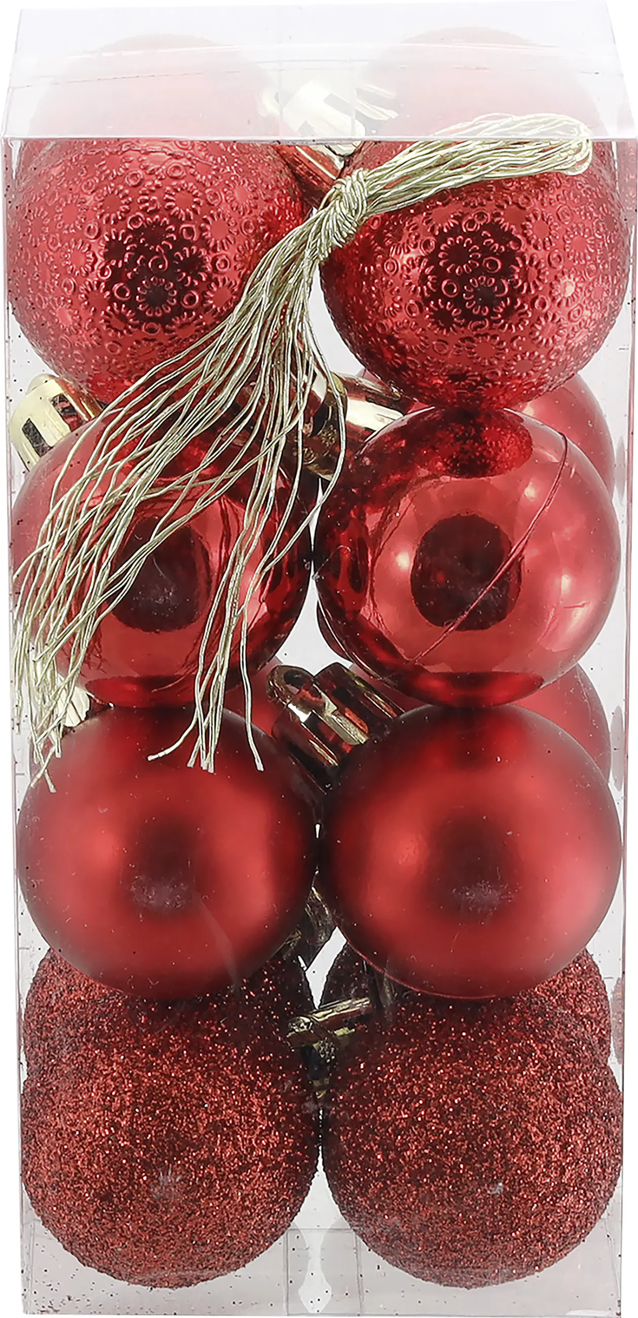 Weihnachtskugeln aus Kunststoff Ø 3 cm rot 16 Stück