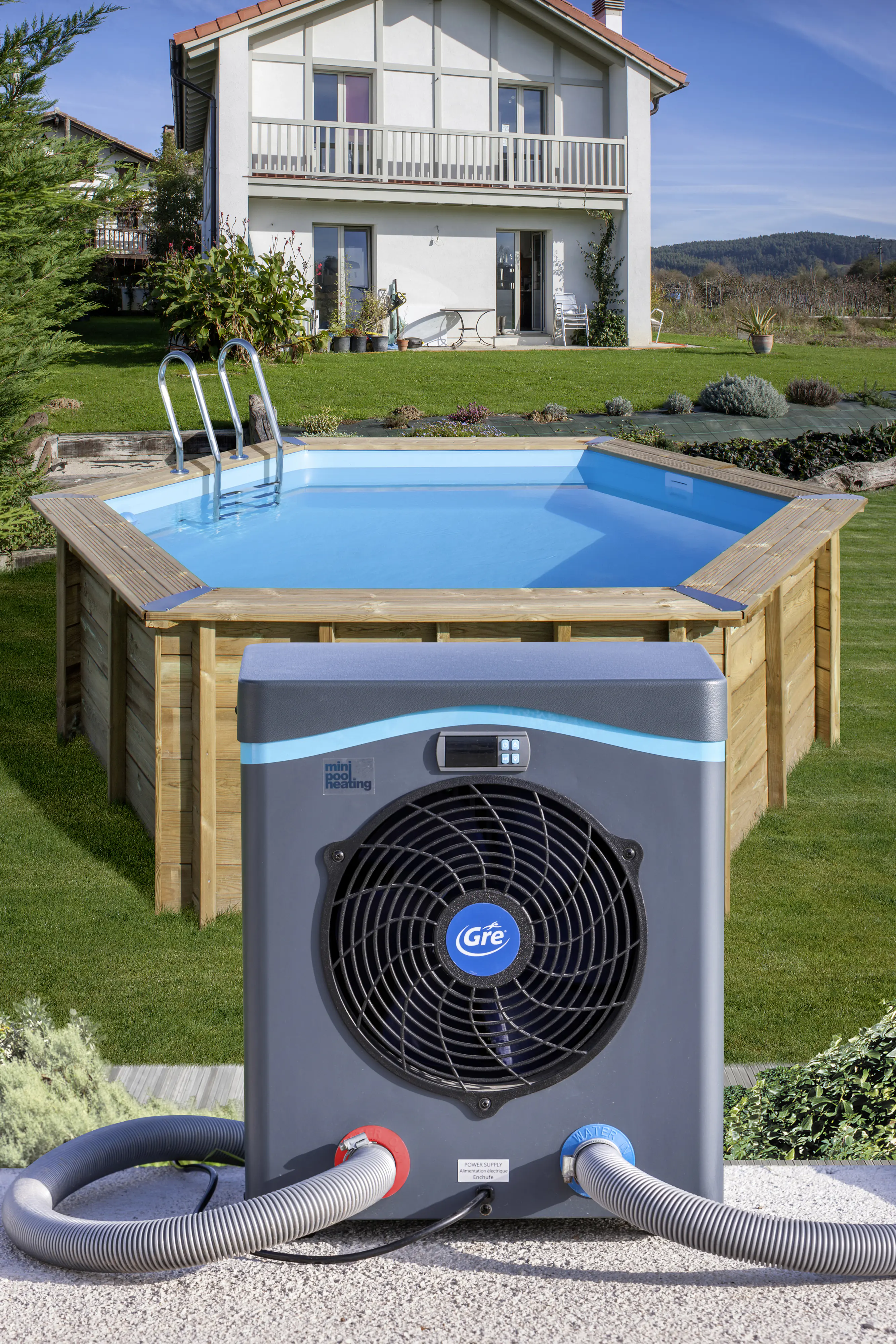Gre Mini-Wärmepumpe Pool bis 40 m³ 43,5 x 43 x 46 cm