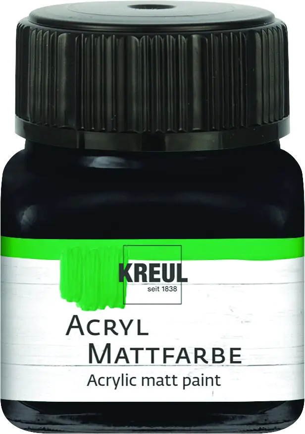 Kreul Acryl Mattfarbe schwarz 20 ml