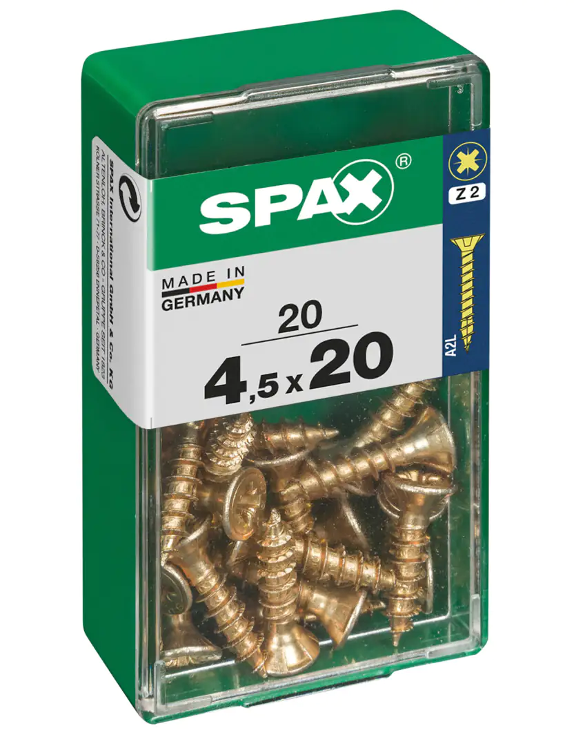Spax Universalschrauben 4.5 x 20 mm PZ 2 - 20 Stk.