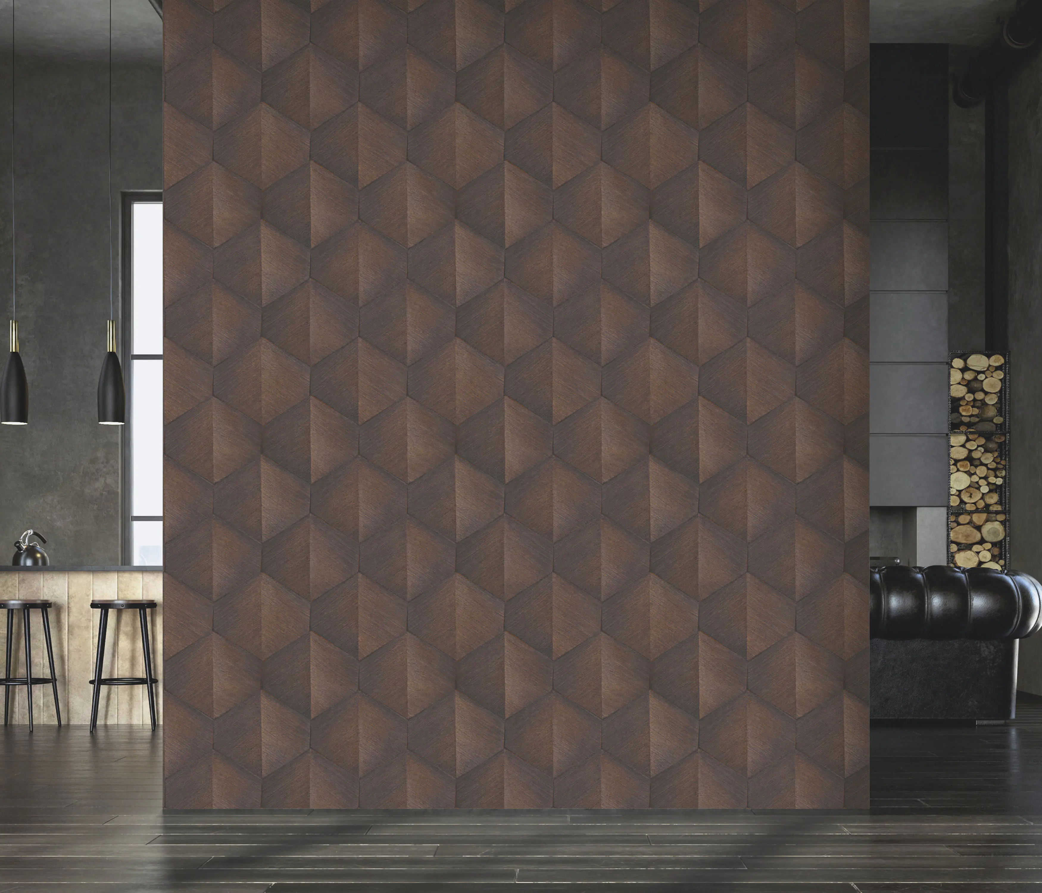 Erismann Vliestapete 10370-48 Fashion for Walls 4 grafisch bronze 10,05 x 0,53 m