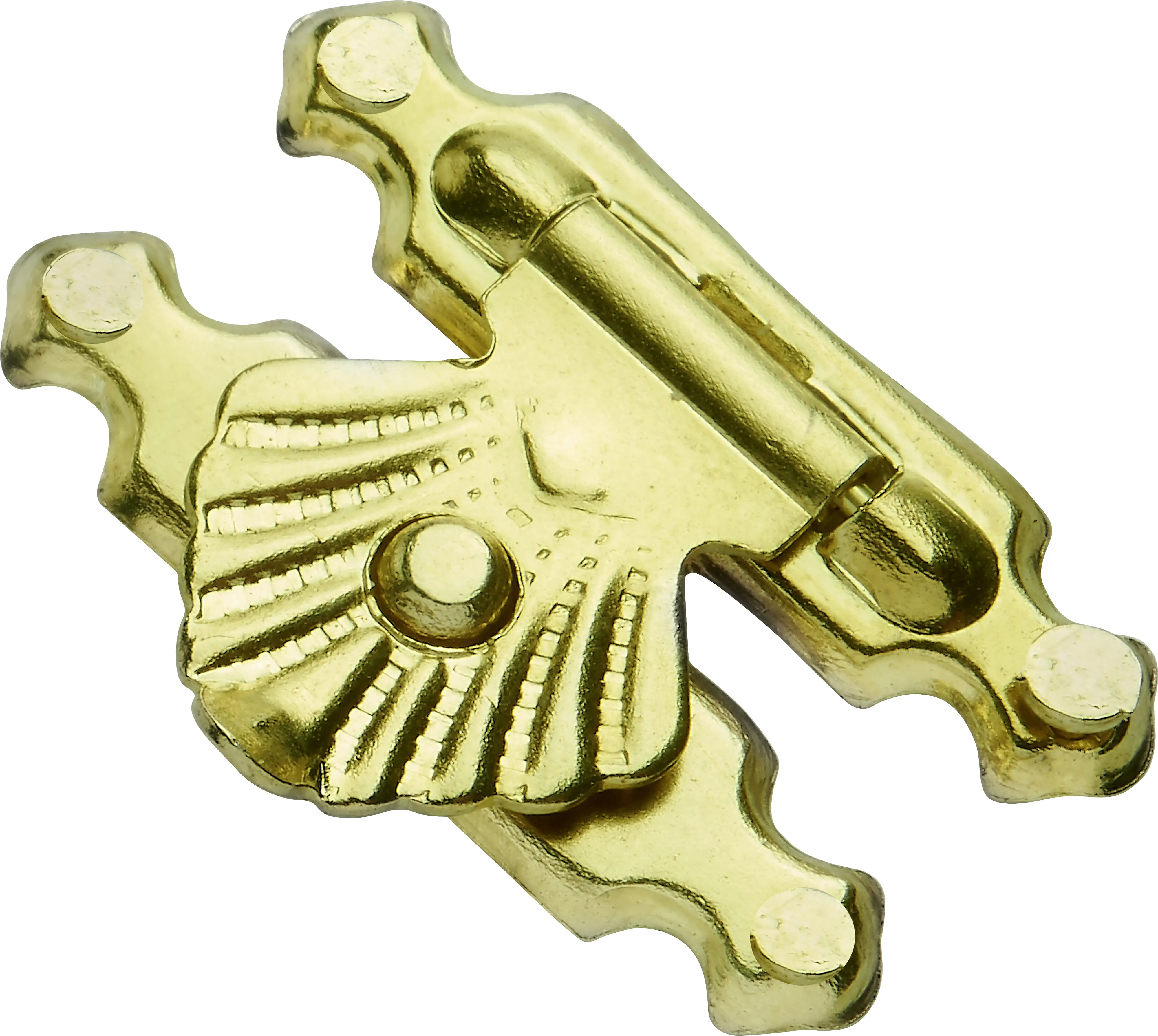 Hettich Schatullenverschluss Stahl, vermessingt, 18 x 25 mm, 1 Stück