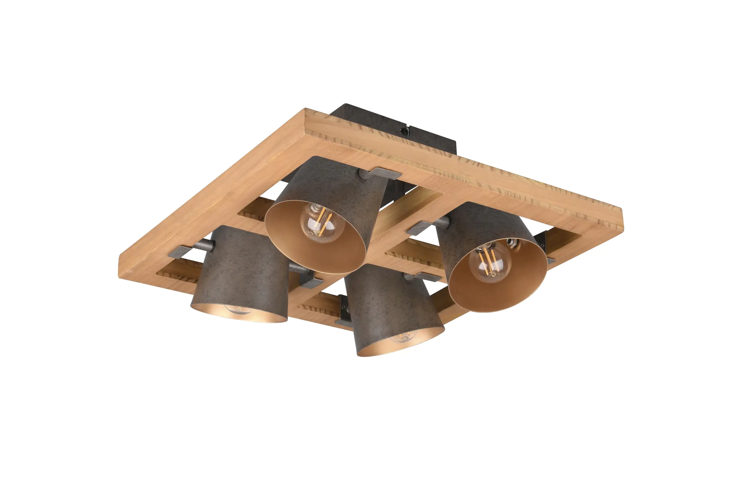 4017807502596_1 Trio 4er Deckenleuchte Bell nickel antik