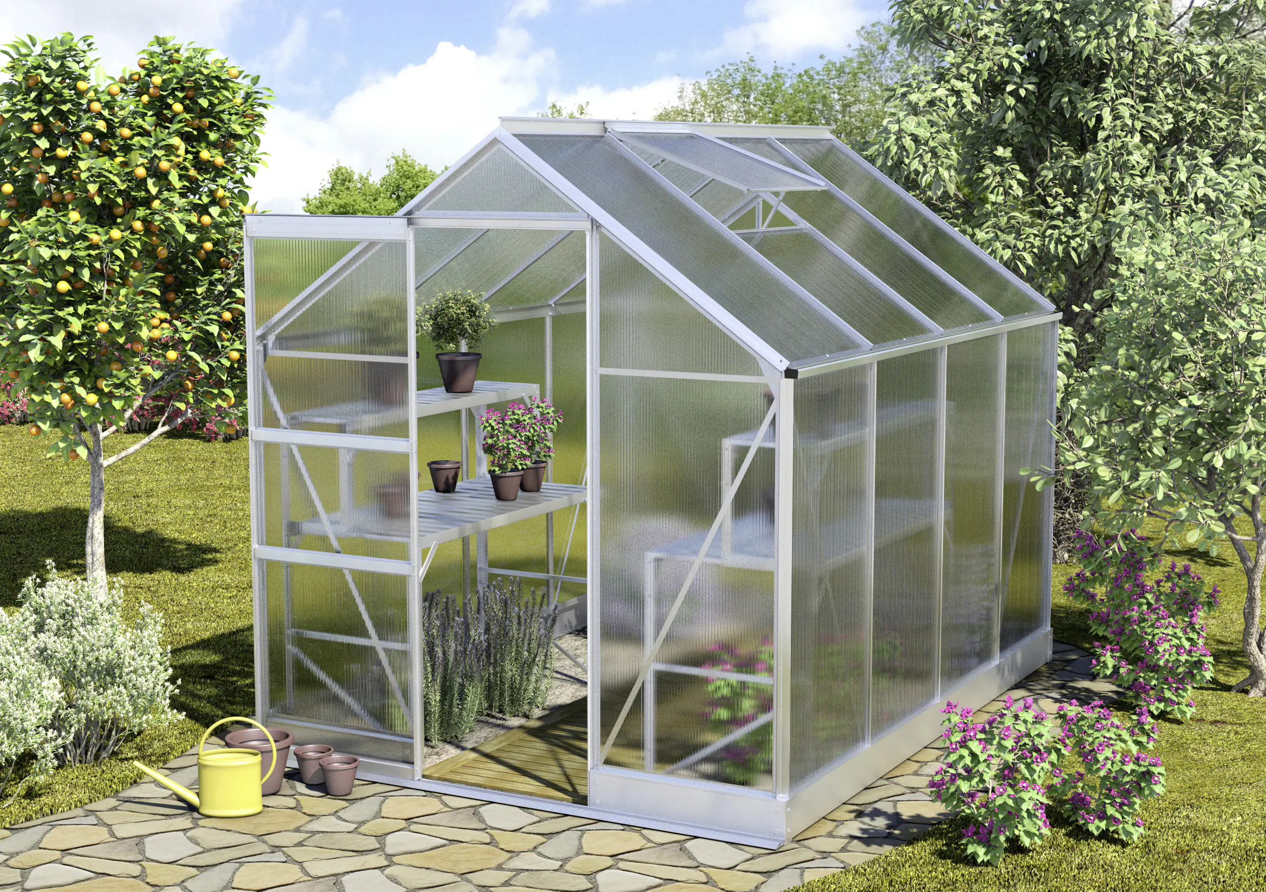 Vitavia Gewächshaus Apollo 5000 194 x 263 cm 4 mm Hohlkammerplatten