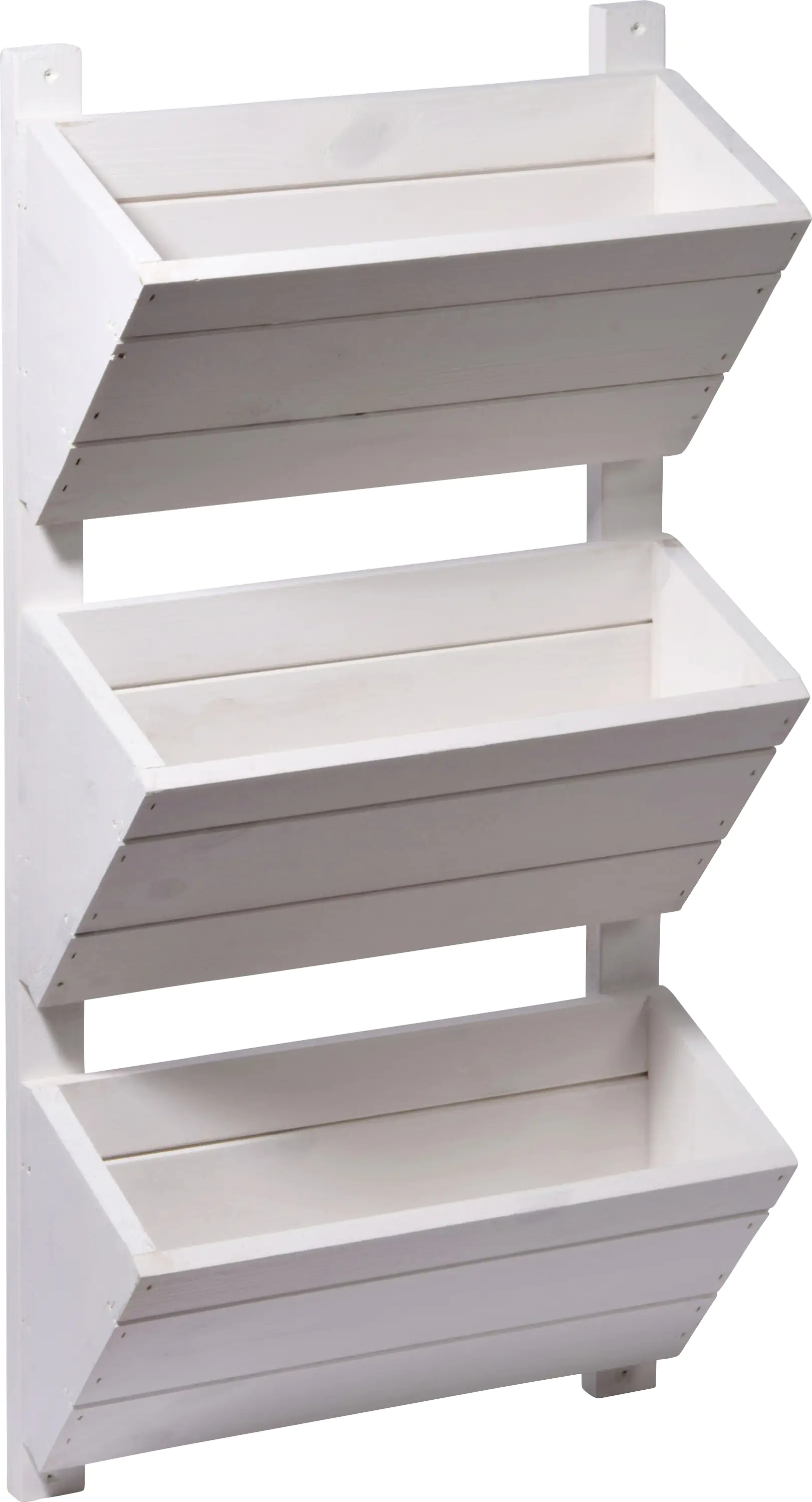 Dobar 3-stufiges Wand-Pflanzbeet weiß 38 x 17,5 x 79 cm Dobar 3-stufiges Wand-Pflanzbeet weiß 38 x 17,5 x 79 cm
