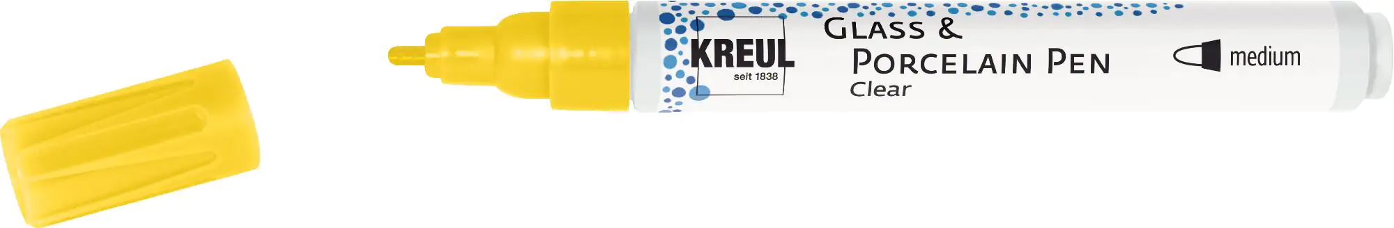 Kreul Glass & Porcelain Pen Clear medium gelb 2 - 4 mm Kreul Glass & Porcelain Pen Clear medium gelb 2 - 4 mm