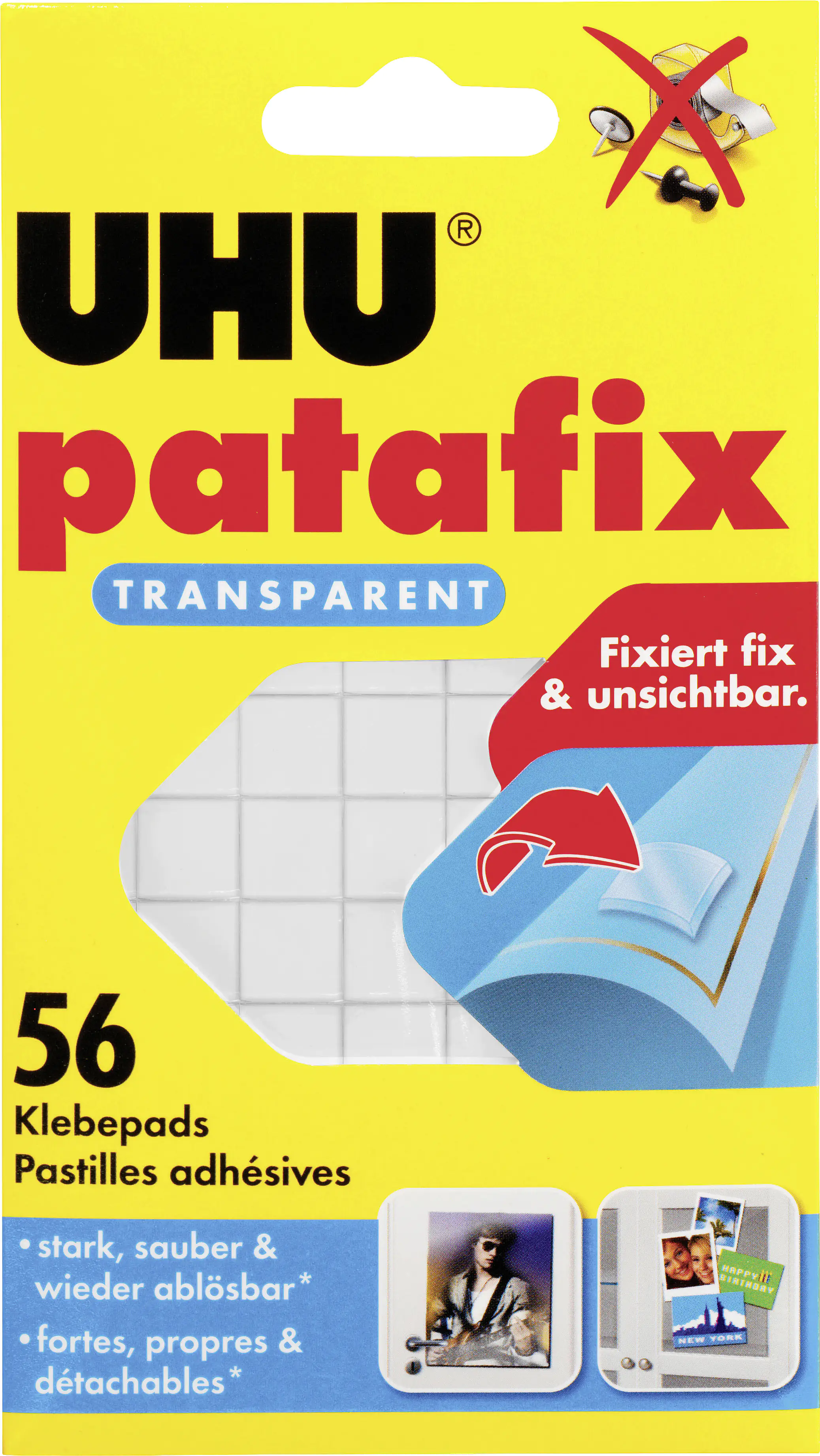 4026700488159_1125985 UHU patafix transparent 56 Stück