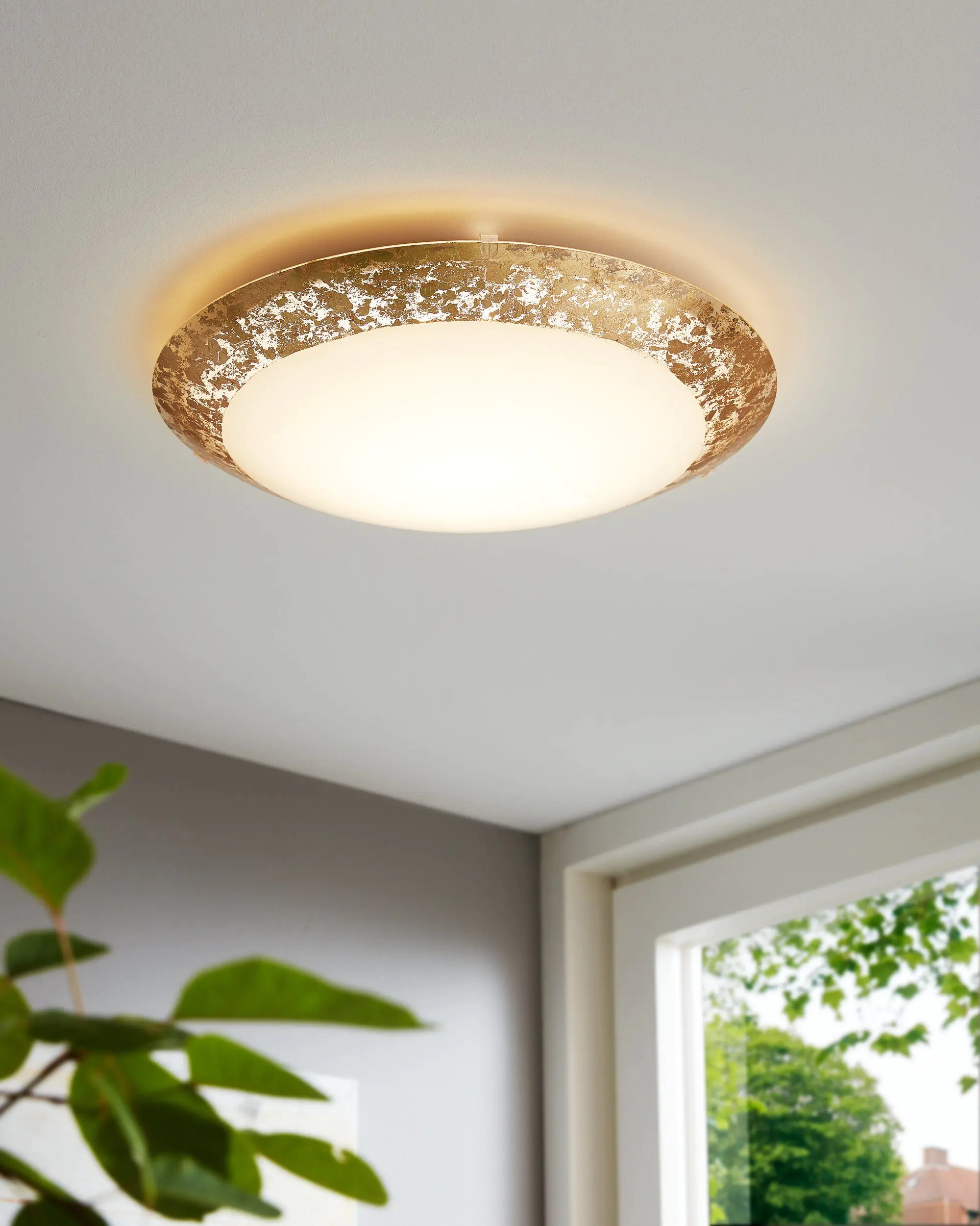 Eglo Led Wand- Deckenleuchte Montenovo weiß gold