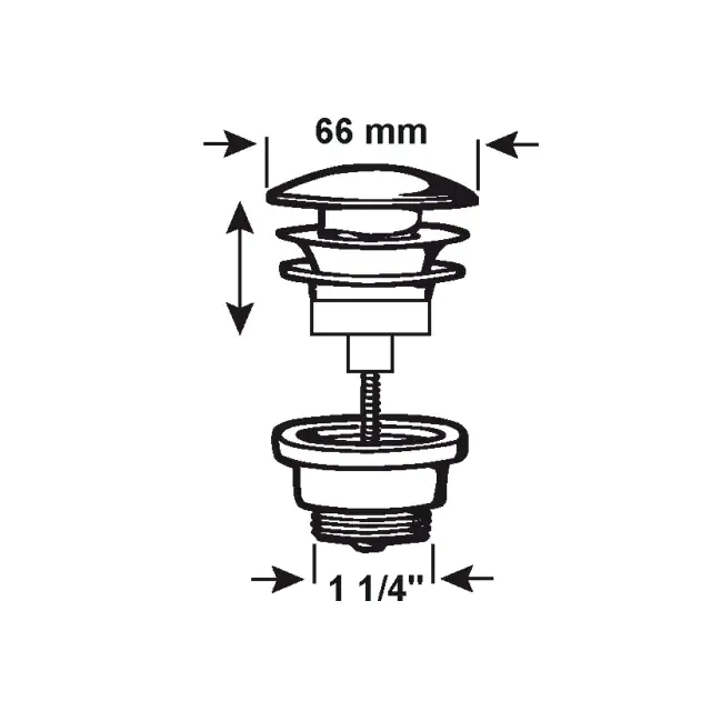 Cornat Druckknopf-Ablaufventil Noir round schwarz
