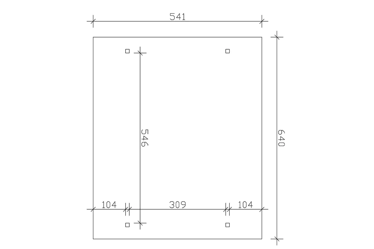 SKAN HOLZ Carport Odenwald 640 x 541 cm, lasiert in Nussbaum