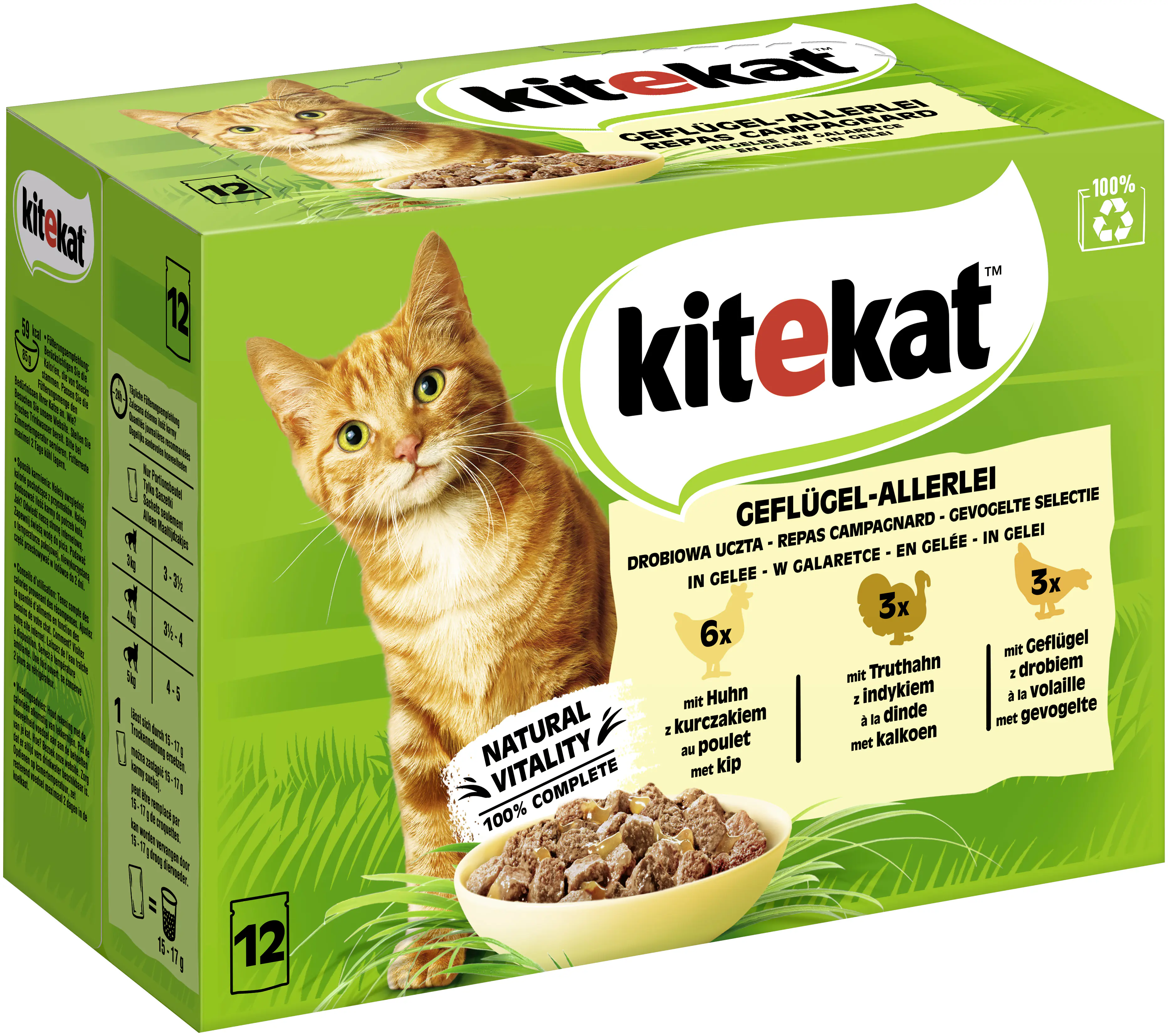 Kitekat Geflügelallerlei in Gelee Multipack 12x85 g
