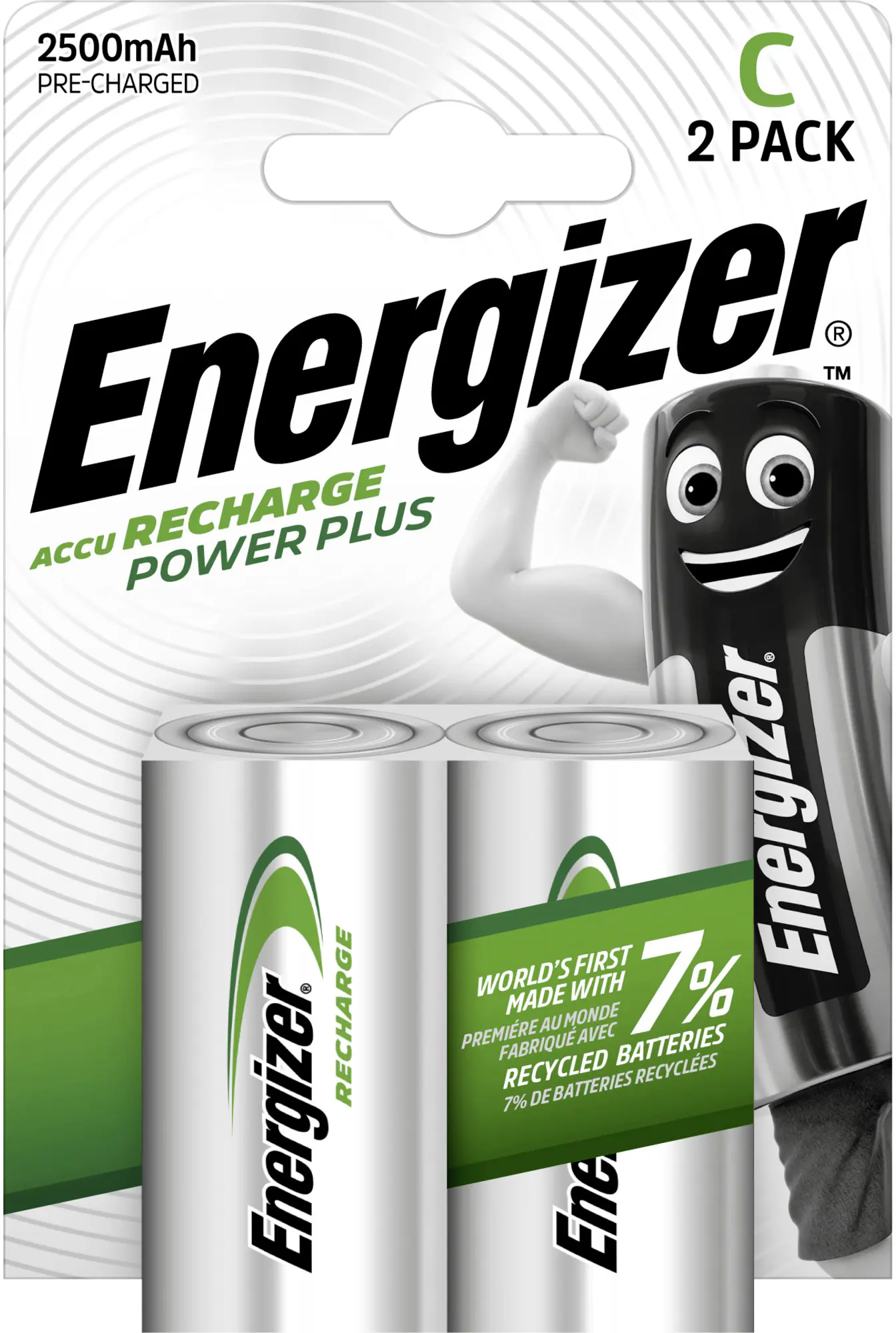 Energizer NiMH Akku Power Plus Baby C 2.500 mAh 2er Pack