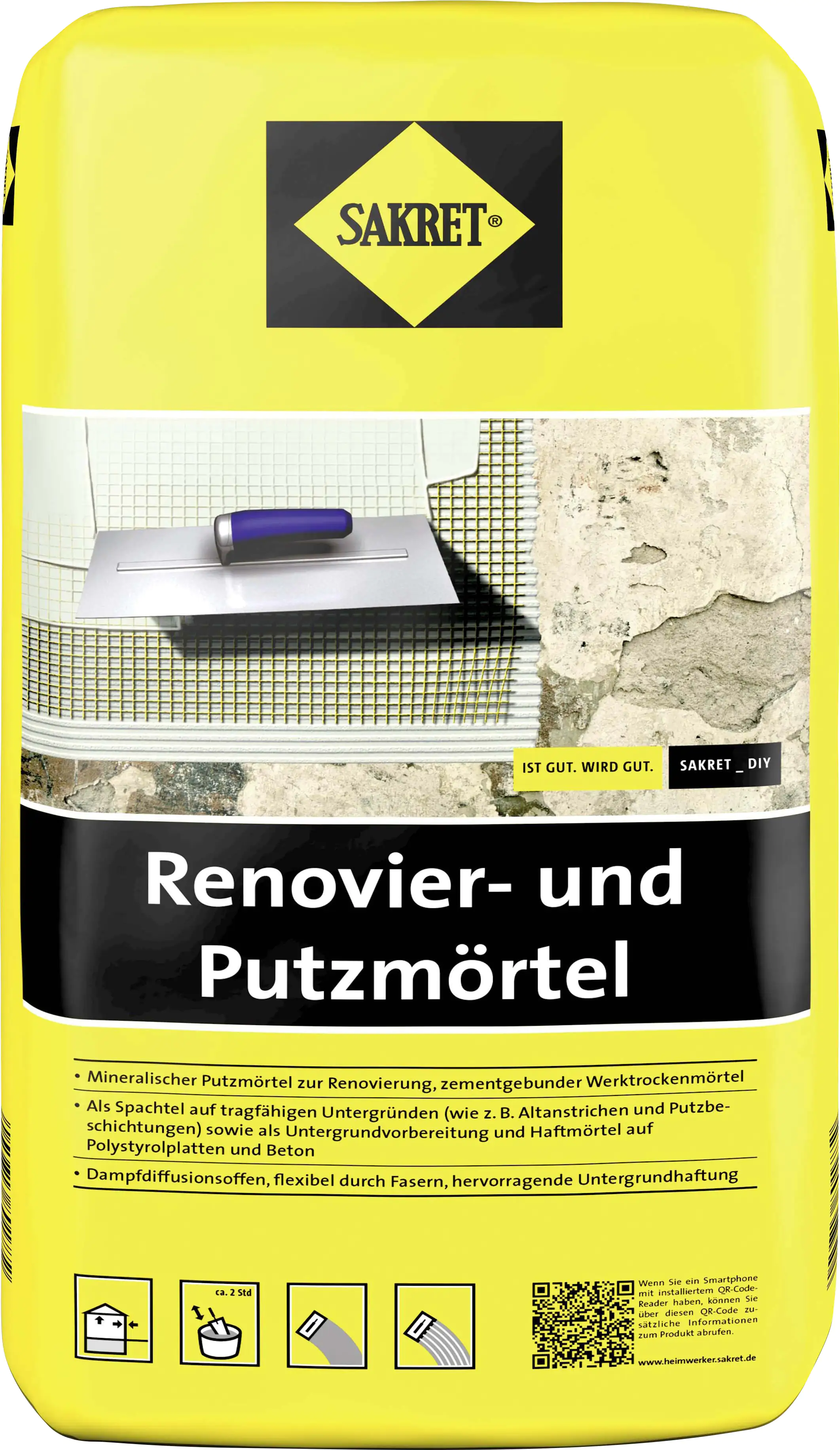 SAKRET Renovier- und Putzmörtel 10 kg Sack weiß