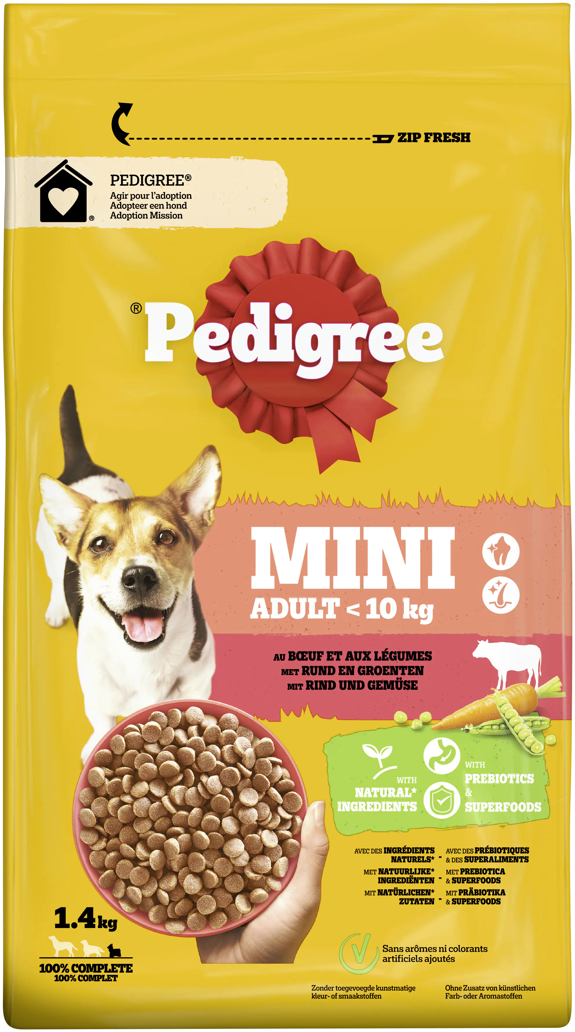 Pedigree Hundetrockenfutter Adult XL 1,4 kg Geflügel & Gemüse