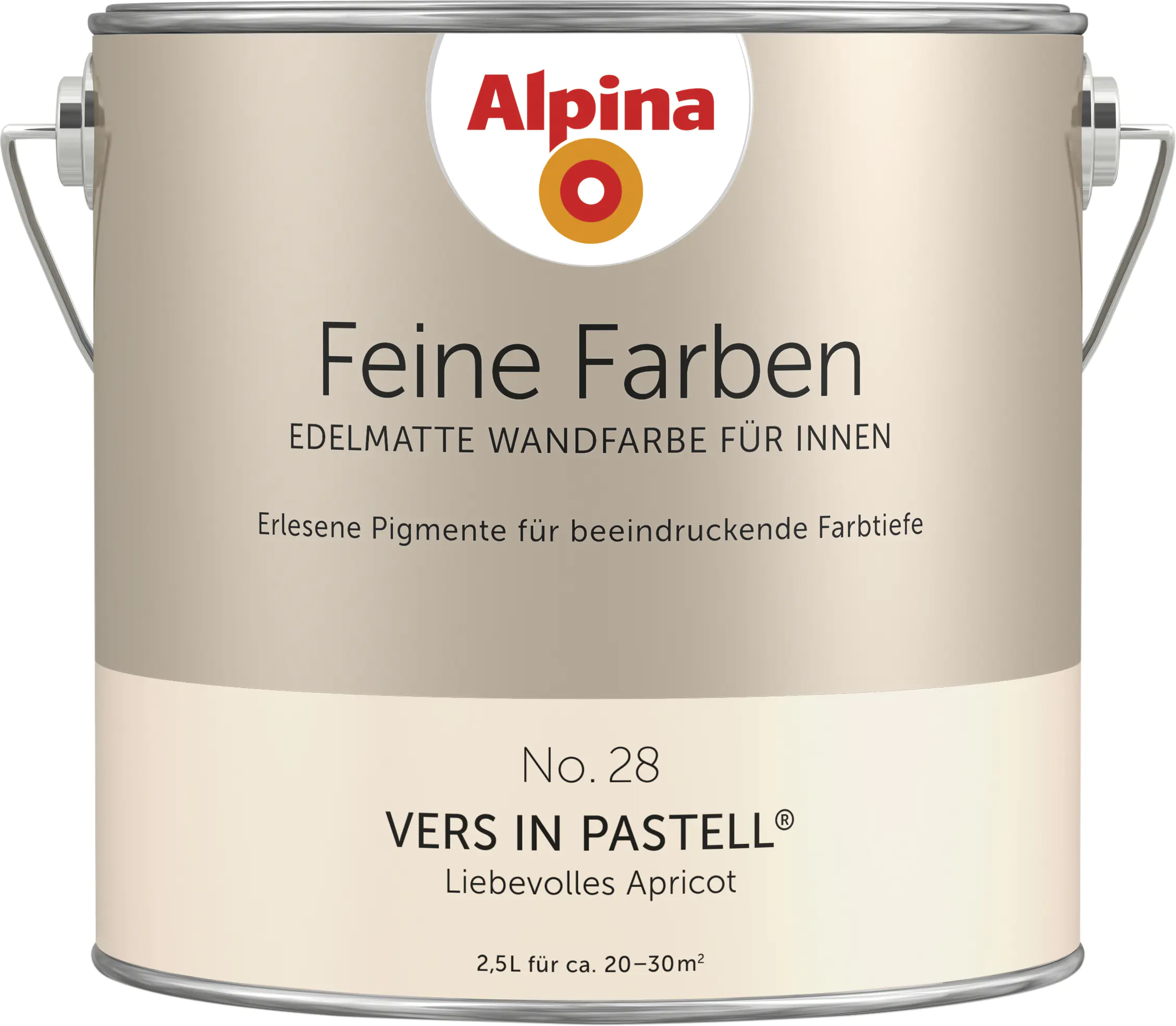 Alpina Feine Farben No. 28 Vers in Pastell 2,5 L liebevolles apricot edelmatt Alpina Feine Farben No. 28 Vers in Pastell 2,5 L liebevolles apricot edelmatt