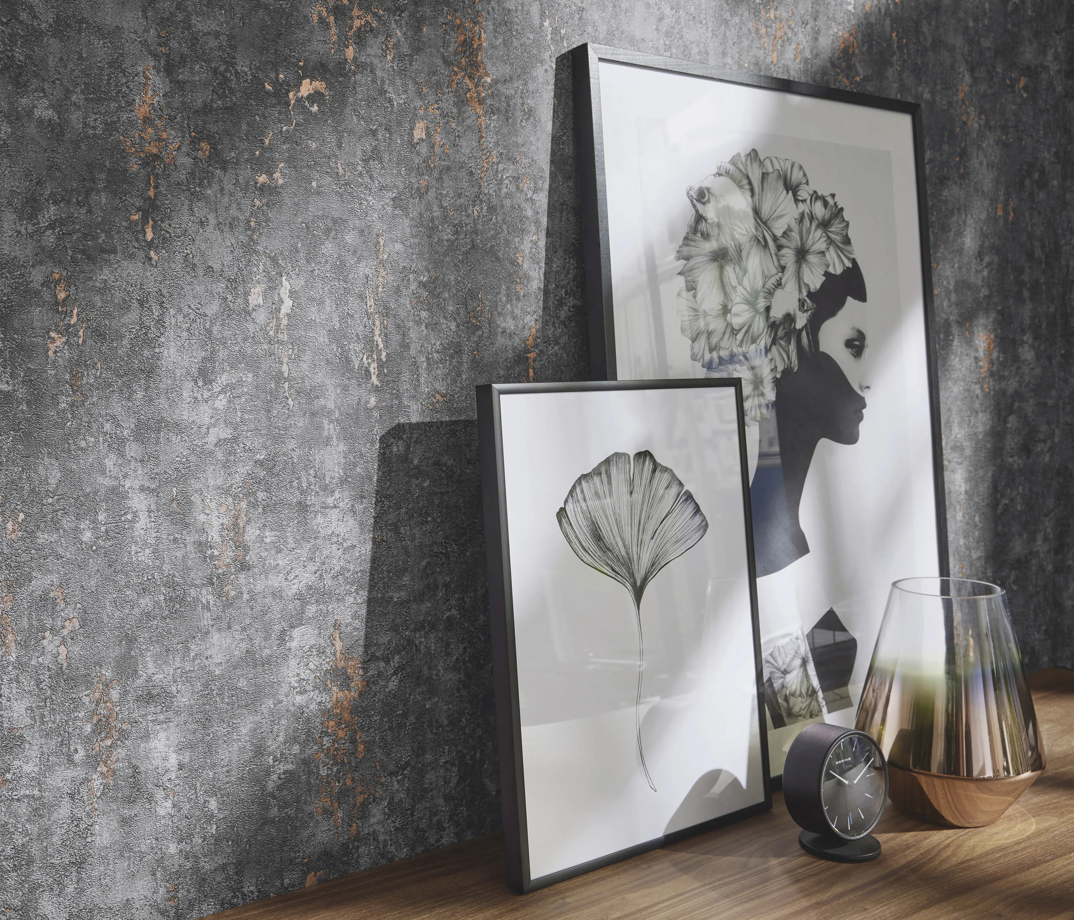 Erismann Vliestapete Stein schwarz 10,05 x 0,53 m