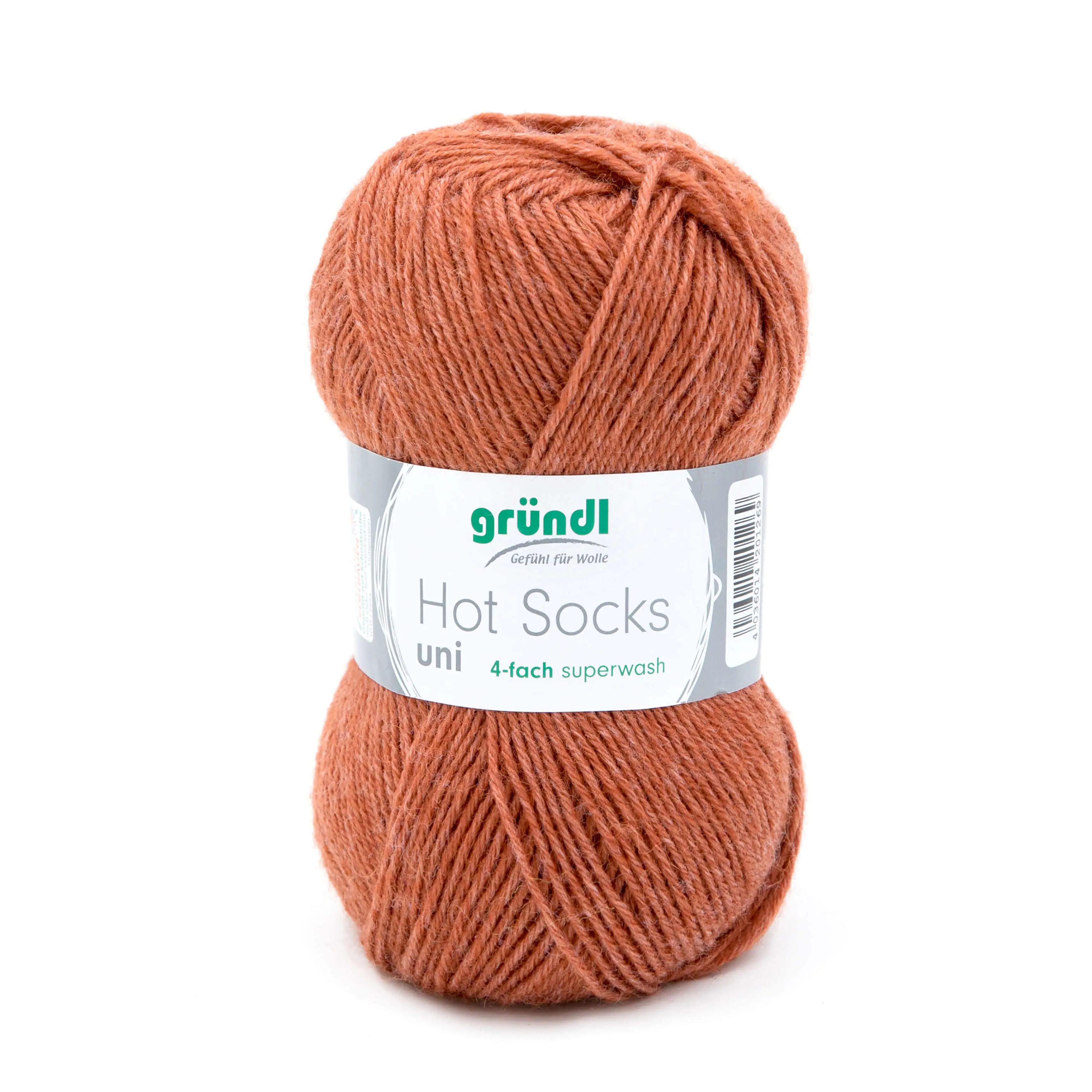 Gründl Wolle Hot Socks uni 50 g kupfer meliert 