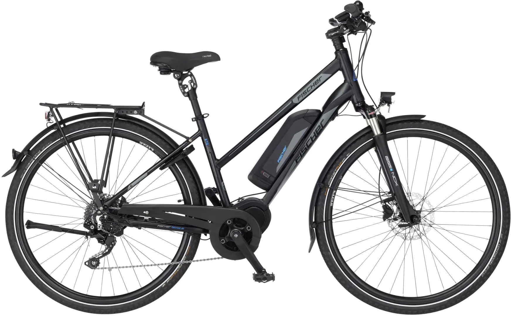 Fischer E-Bike Trekking ETD 1861.1-S2 Damen 28 Zoll 10-Gang 557 Wh schwarz matt 62209 Fischer E-Bike Trekking ETD 1861.1-S2 Damen 28 Zoll 10-Gang 557 Wh schwarz matt 62209