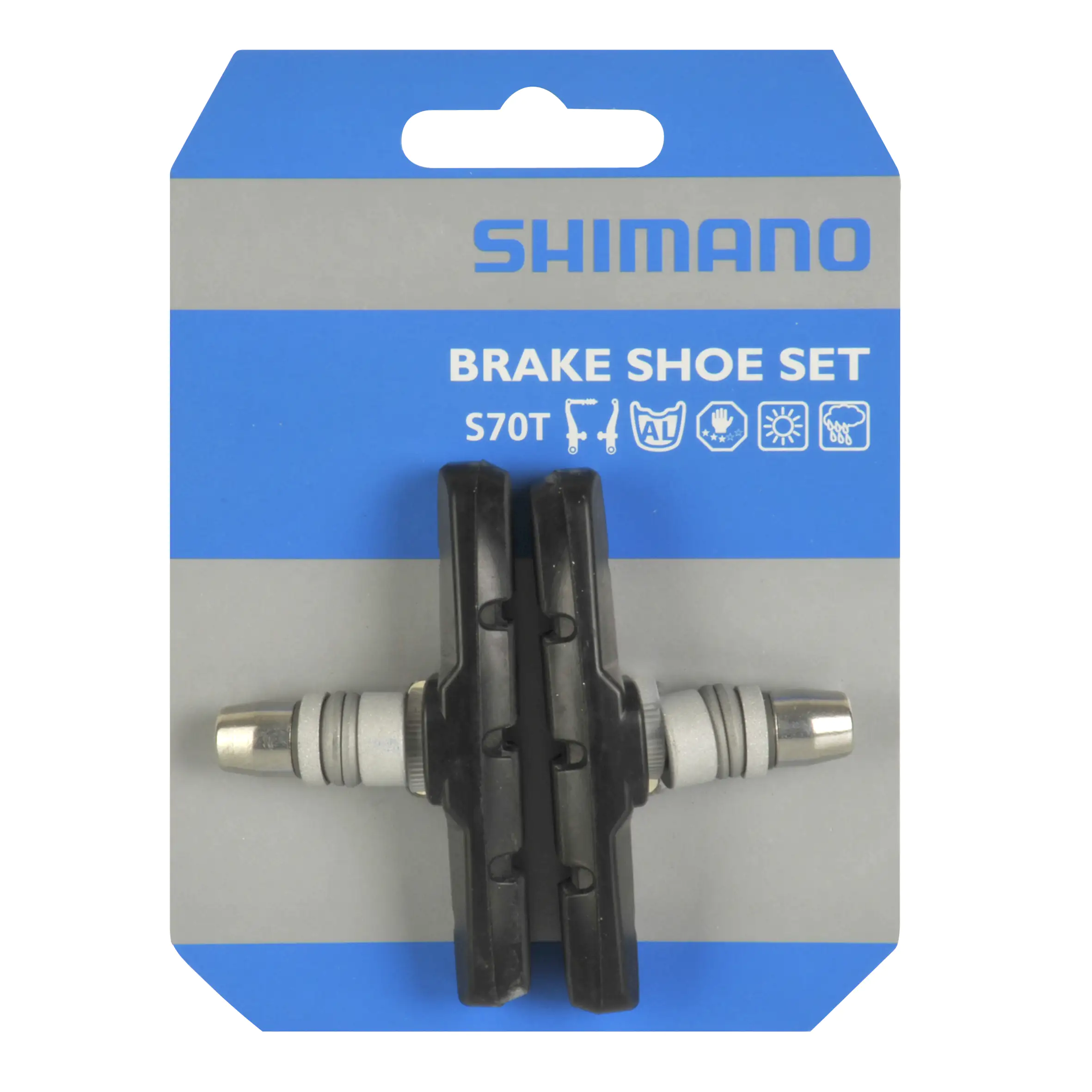 Shimano Bremsschuh S70T mit Mutter für V-Brake