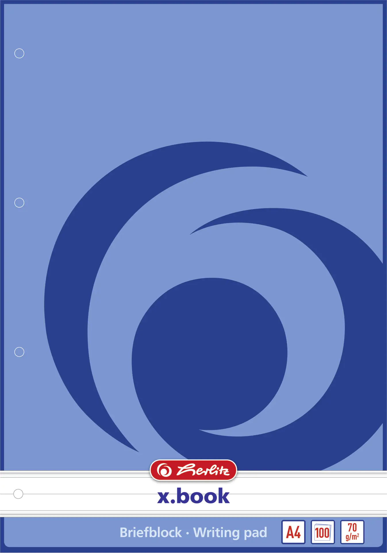 herlitz Briefblock A4 liniert 100 Blatt holzfreies Papier 70 g/qm