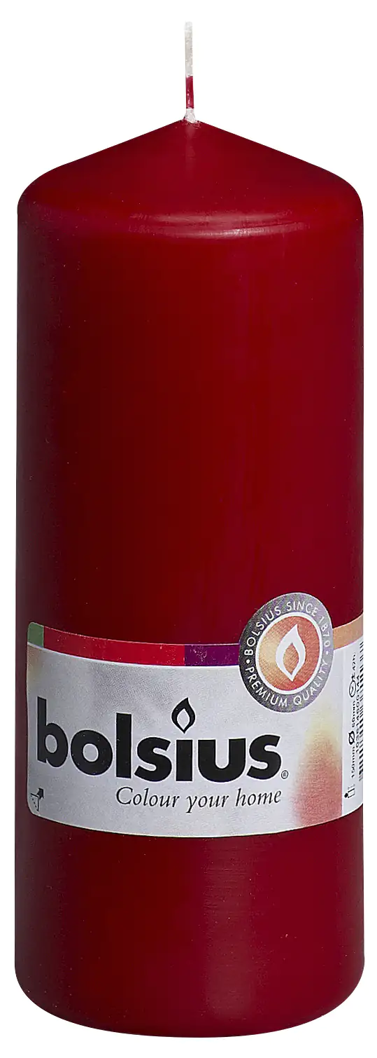 Bolsius Stumpenkerze altrot, Höhe 15 cm, Ø 5,8 cm