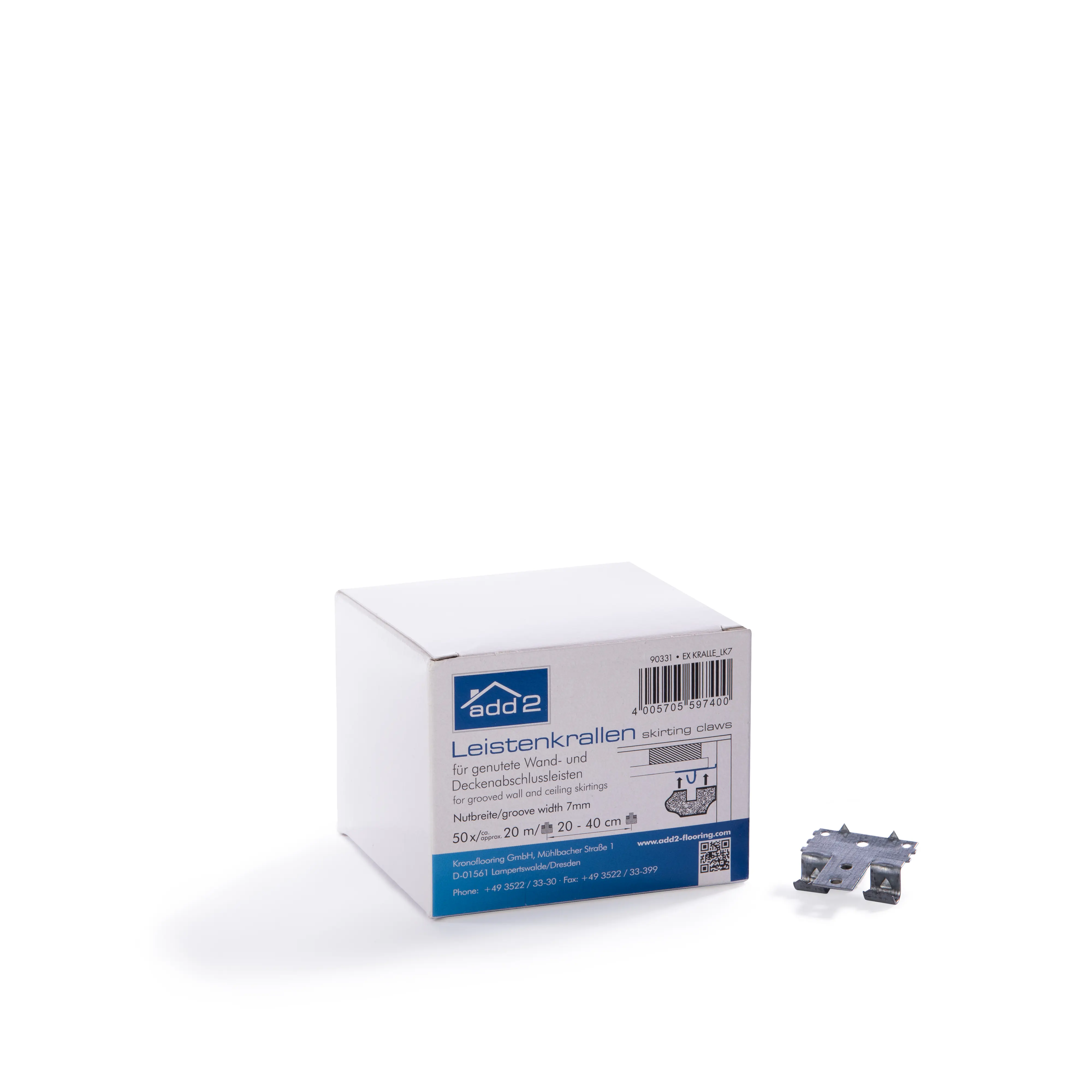 Kronoflooring Leistenkralle 50 Stück
