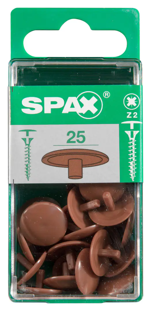 Spax Abdeckkappen rehbraun zum stecken - 25 Stk. Spax Abdeckkappen rehbraun zum stecken - 25 Stk.