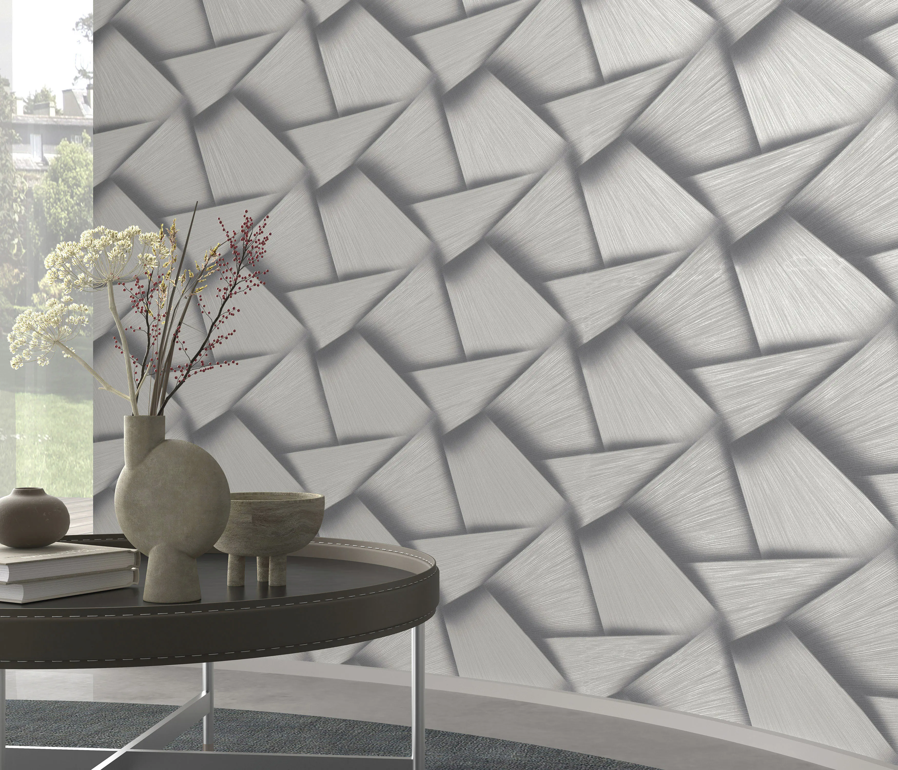 Erismann Vliestapete Grafisch anthrazit 10,05 x 0,53 m