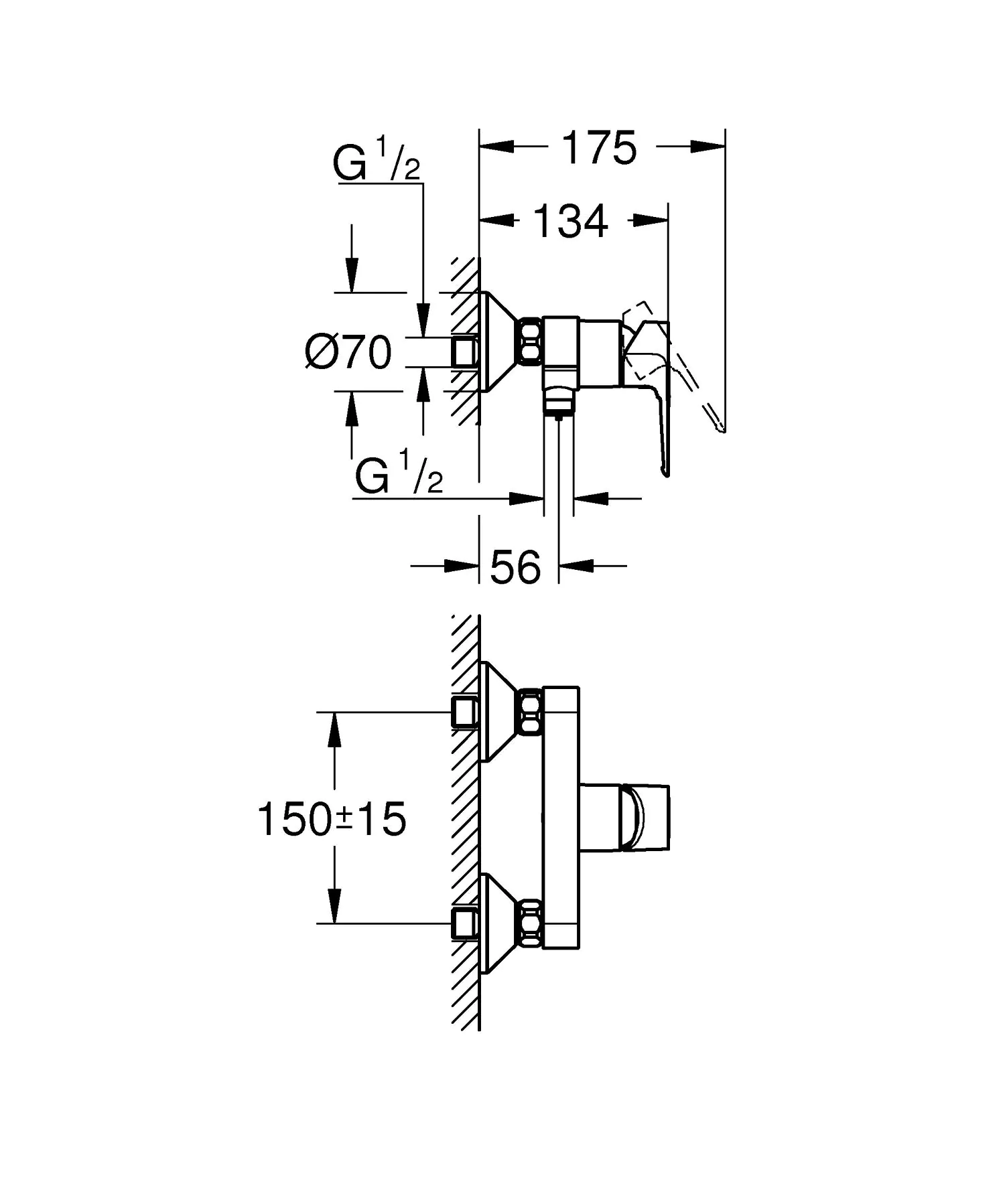 Grohe Brausearmatur Start Loop chrom Grohe Brausearmatur Start Loop chrom