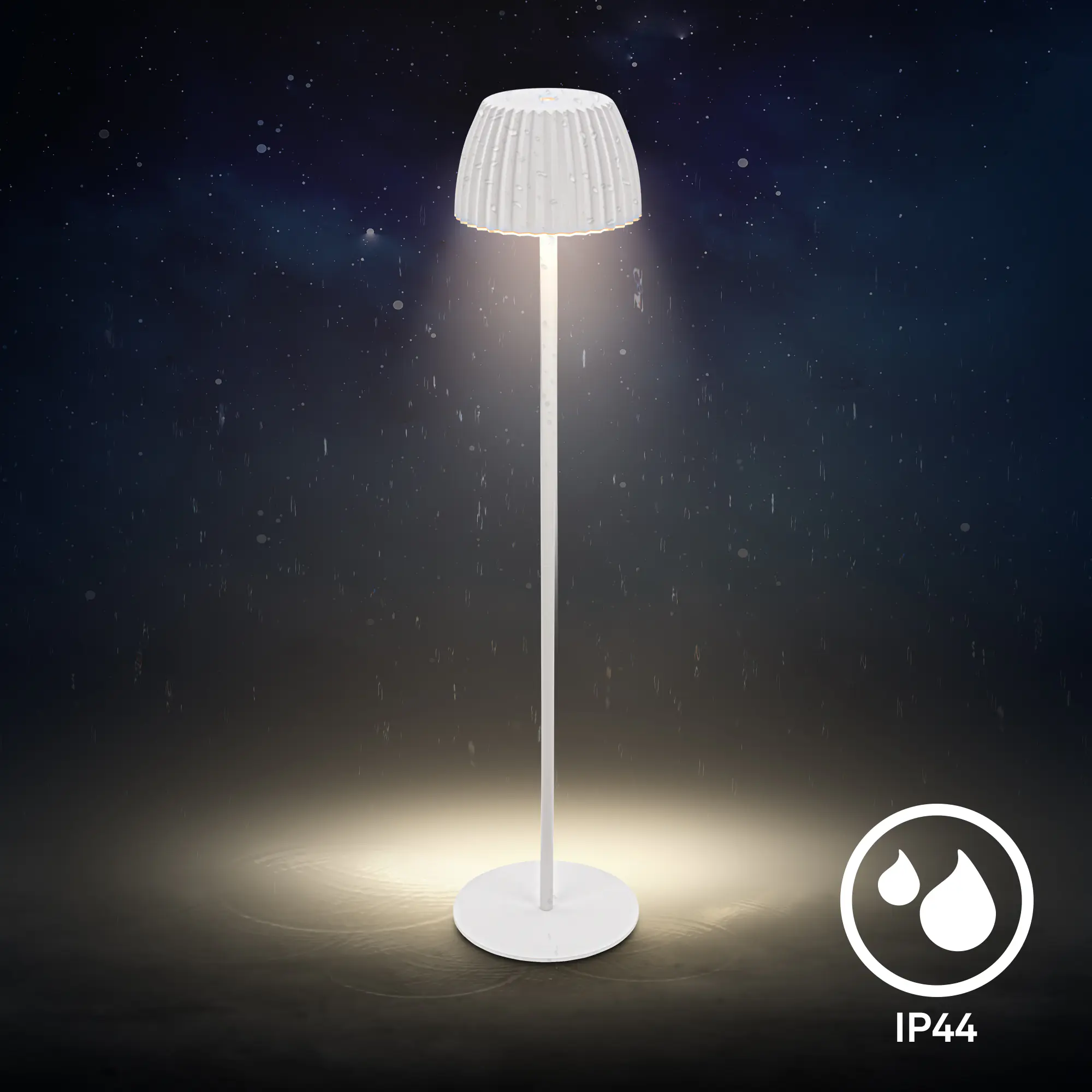 Briloner LED-Stehleuchte Riffle mit Akku weiß dimmbar