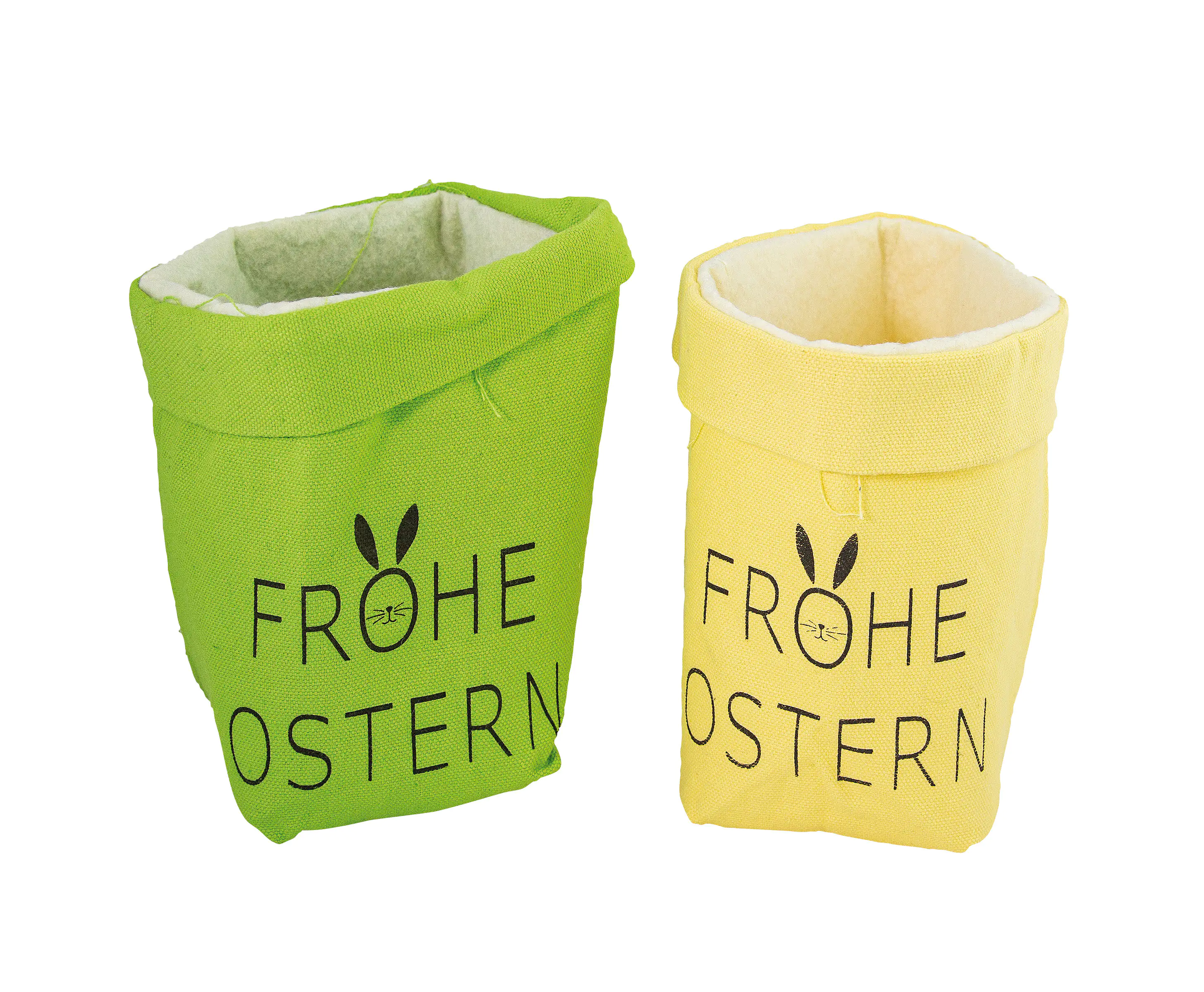 Riffelmacher Dekotopf aus Leinen Frohe Ostern 12 x 12 x 16 cm Riffelmacher Dekotopf aus Leinen Frohe Ostern 12 x 12 x 16 cm