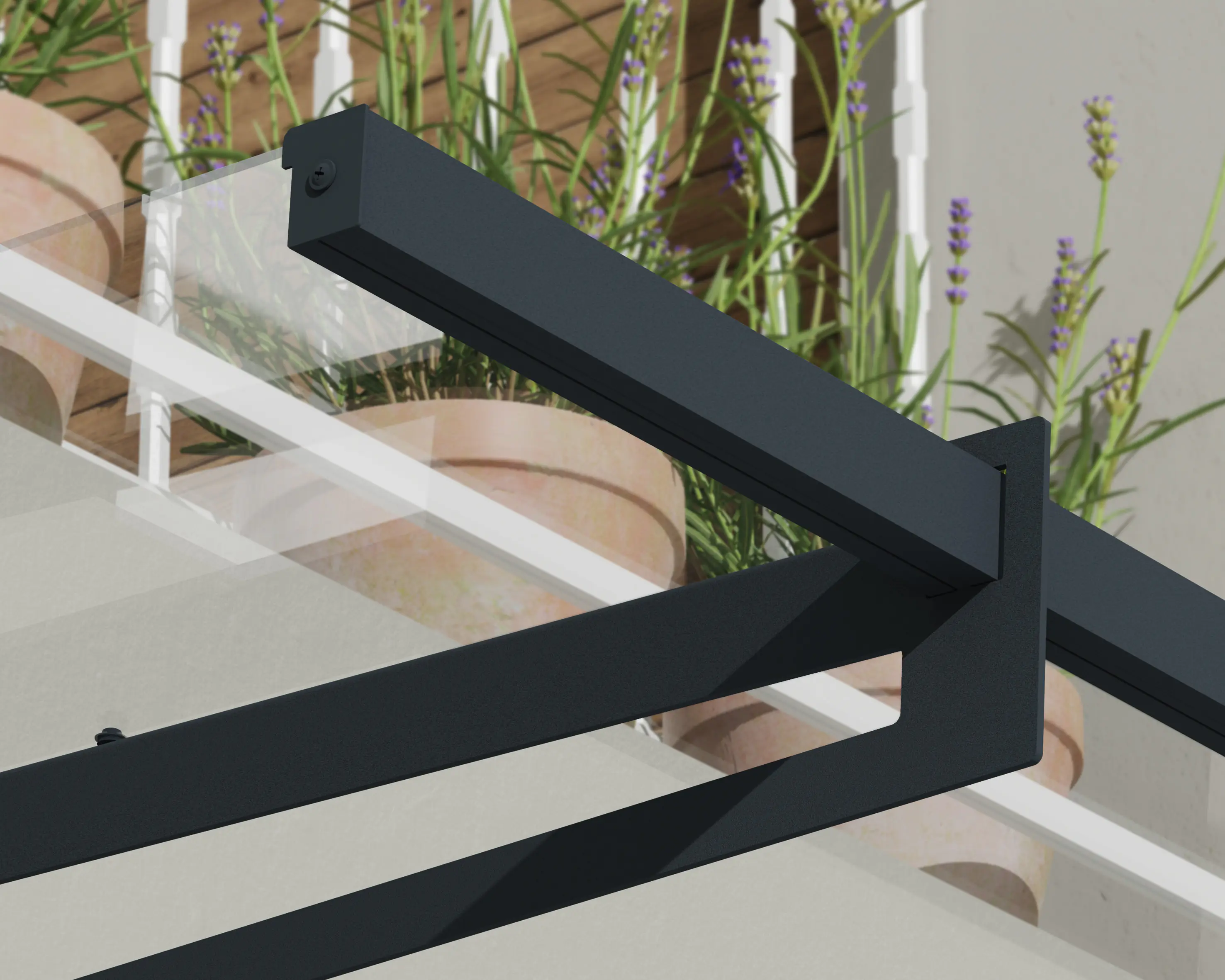 Canopia Vordach Bremen 1500  Grau Alu 150 x 94 cm Canopia Vordach Bremen 1500  Grau Alu 150 x 94 cm