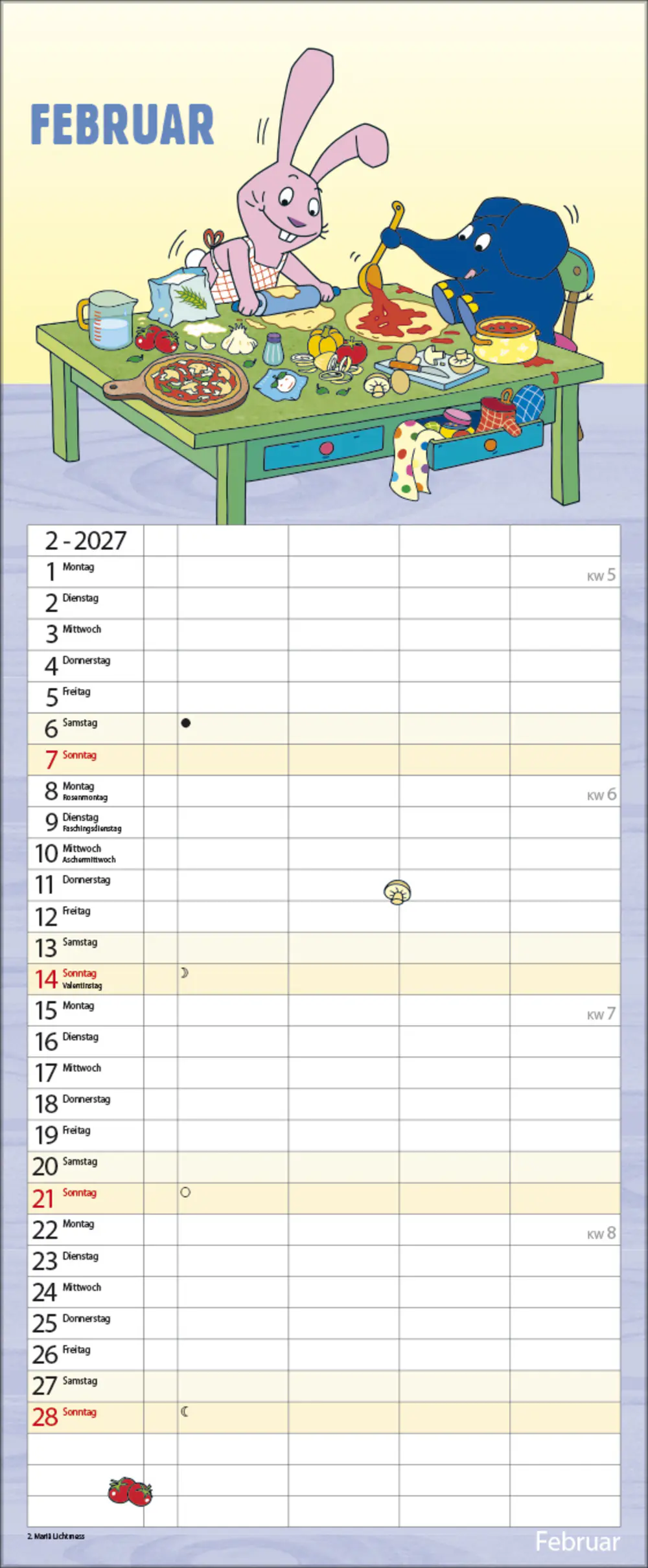 Korsch Kalender Familienplaner Sendung mit der Maus 2027
