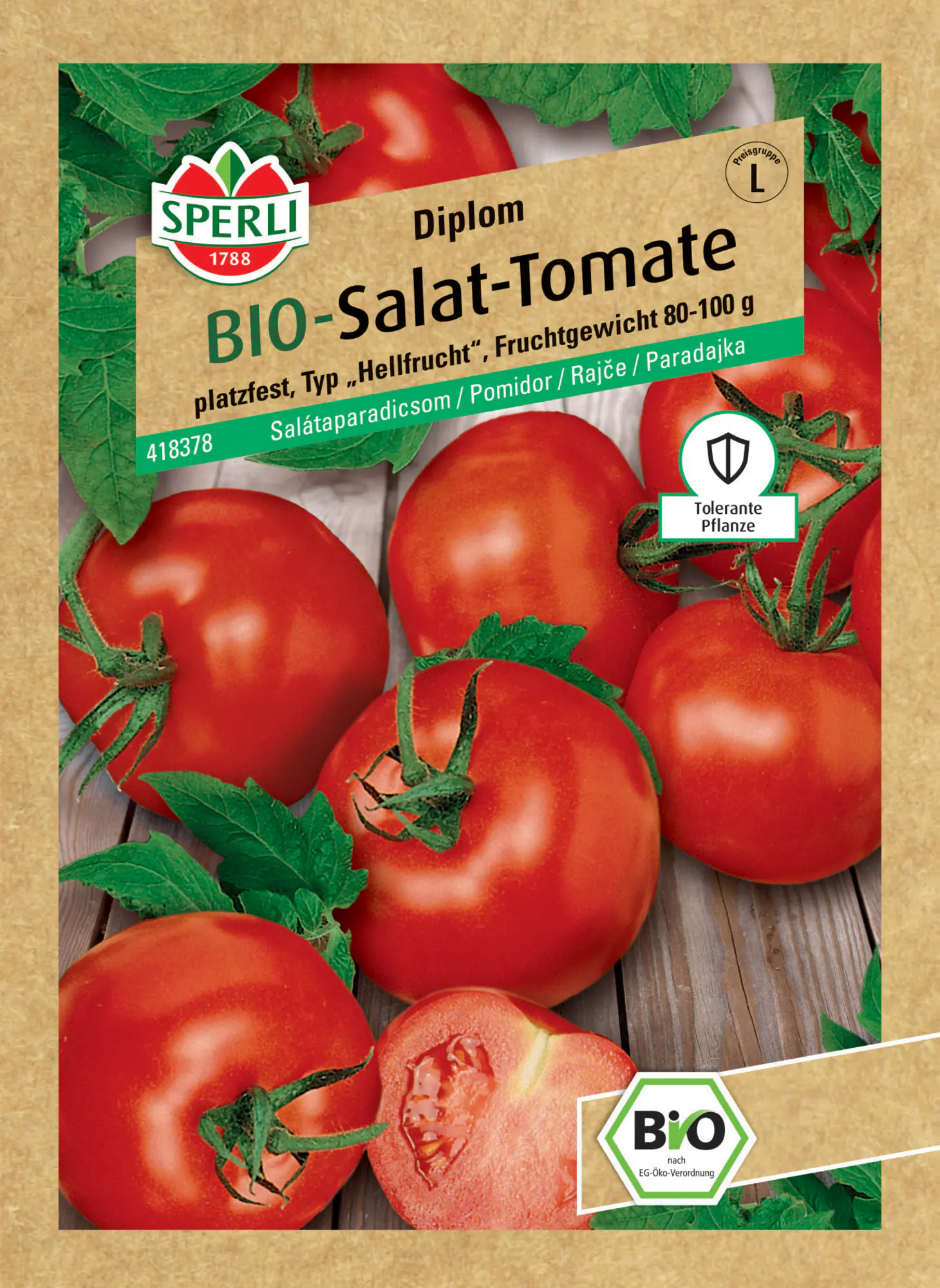 Sperli BIO Salat-Tomate Hellfrucht F1