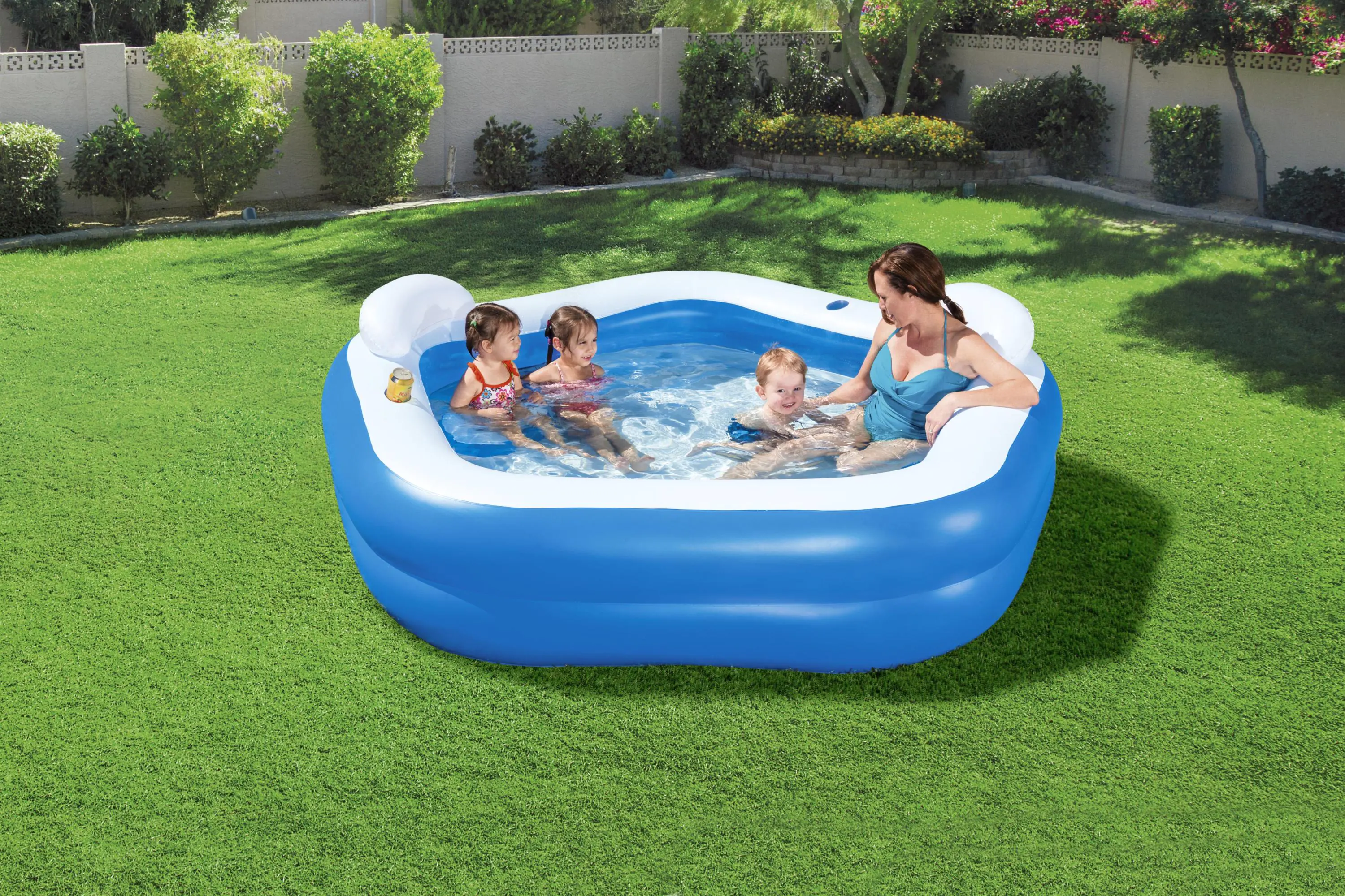 Bestway Pool Family Fun 213 x 206 x 69 cm eckig