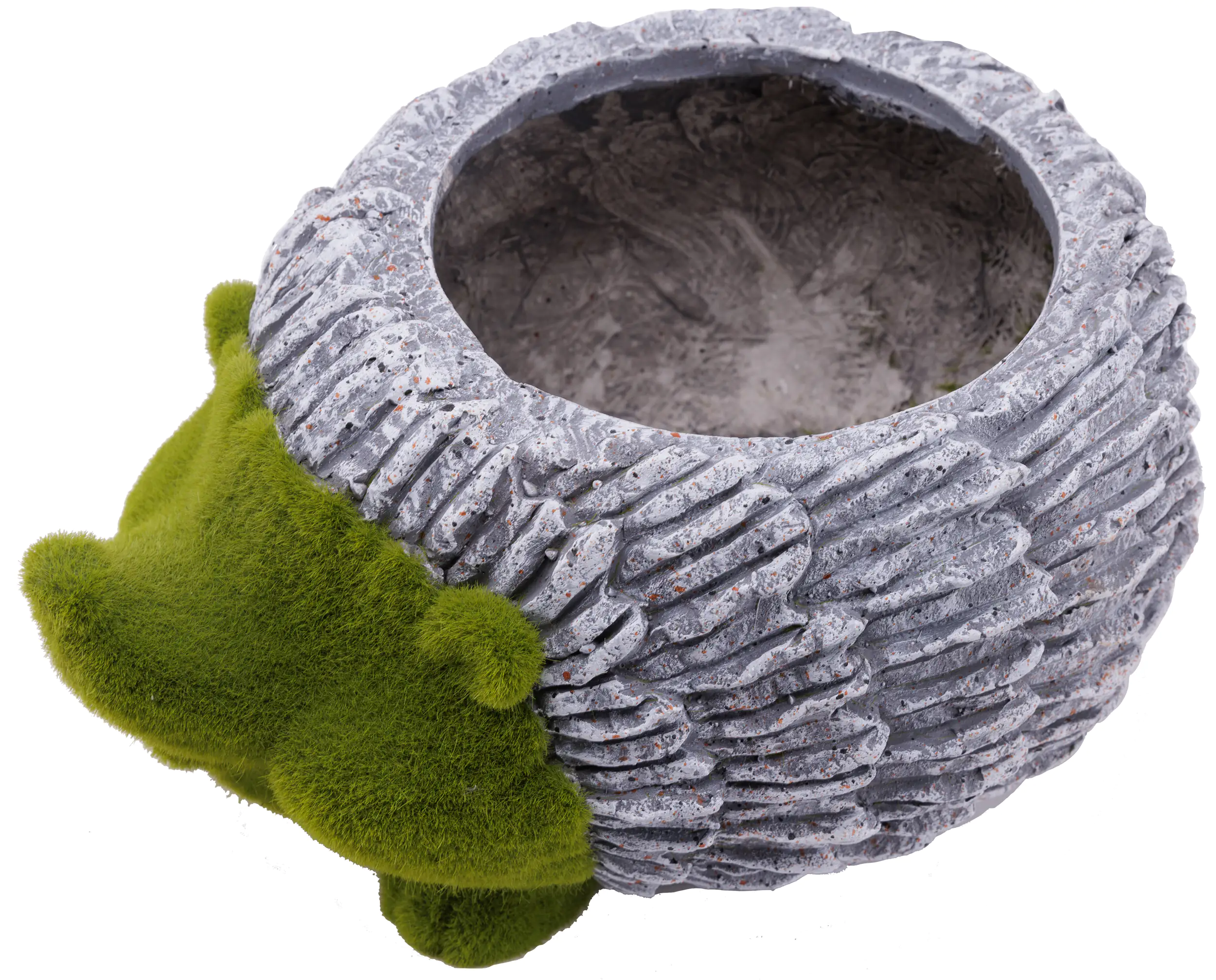 4333692254427_02 TrendLine Deko Pflanztopf Igel 32 x 24,5 x 16 cm grau grün