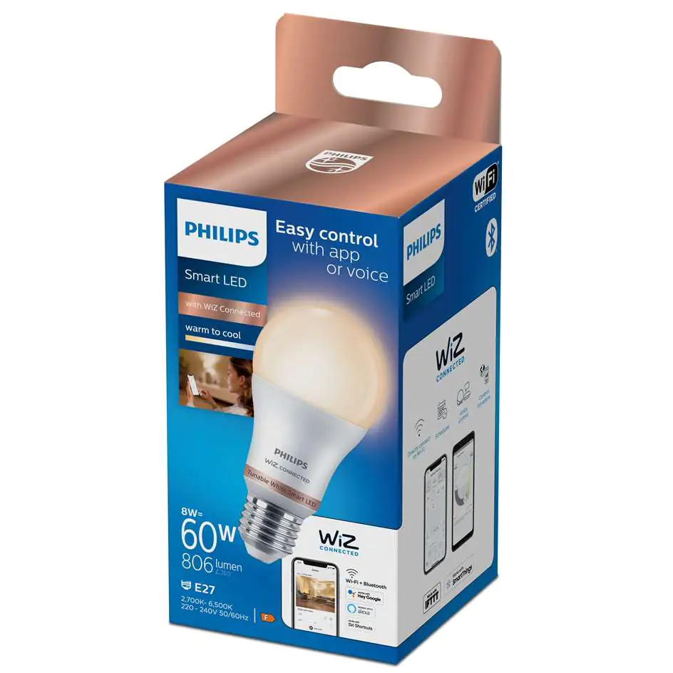 Philips Smart LED Leuchtmittel Tunable White A60 E27 Birnenform 8 W Philips Smart LED Leuchtmittel Tunable White A60 E27 Birnenform 8 W