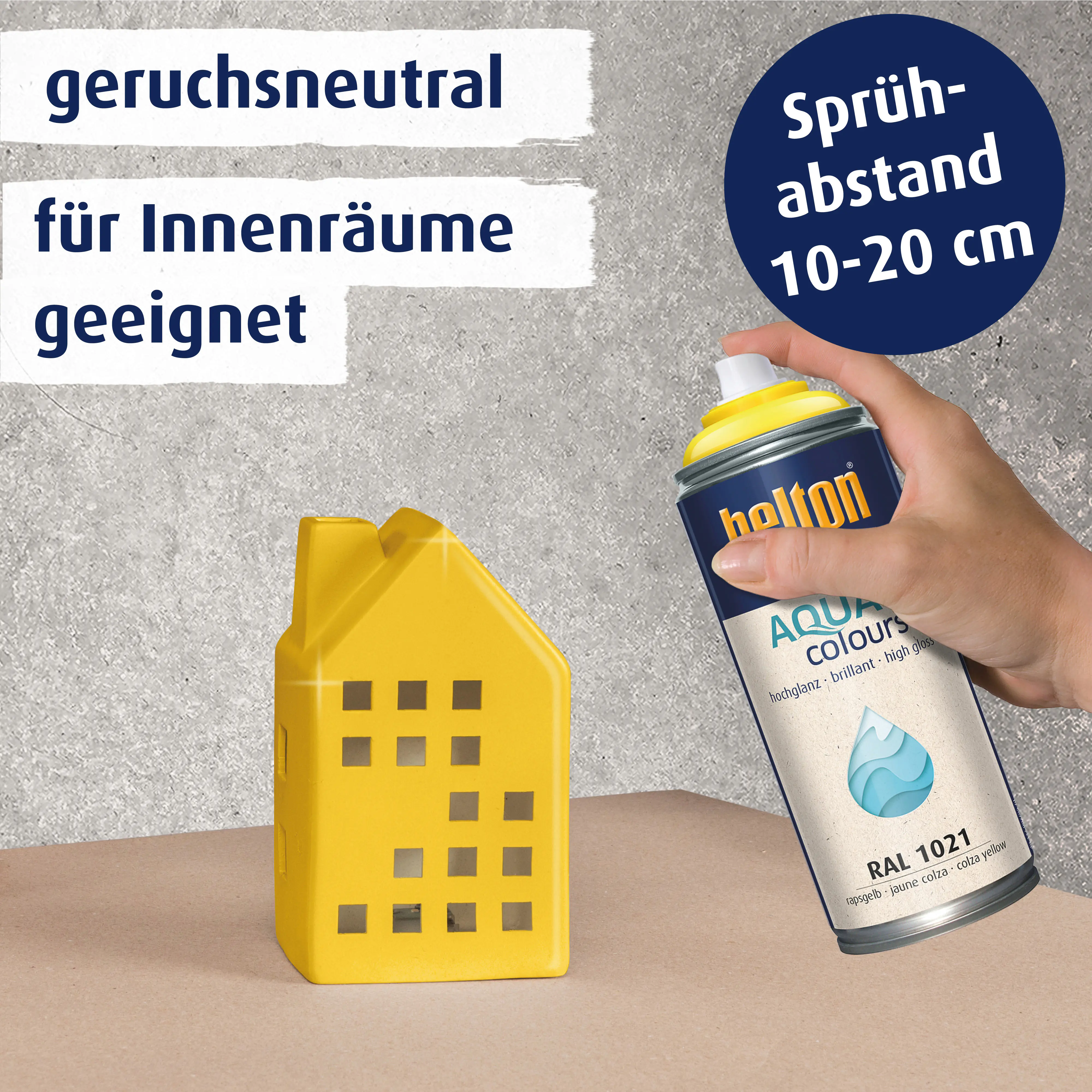 belton free Lackspray AQUAcolours 400 ml rapsgelb hochglanz