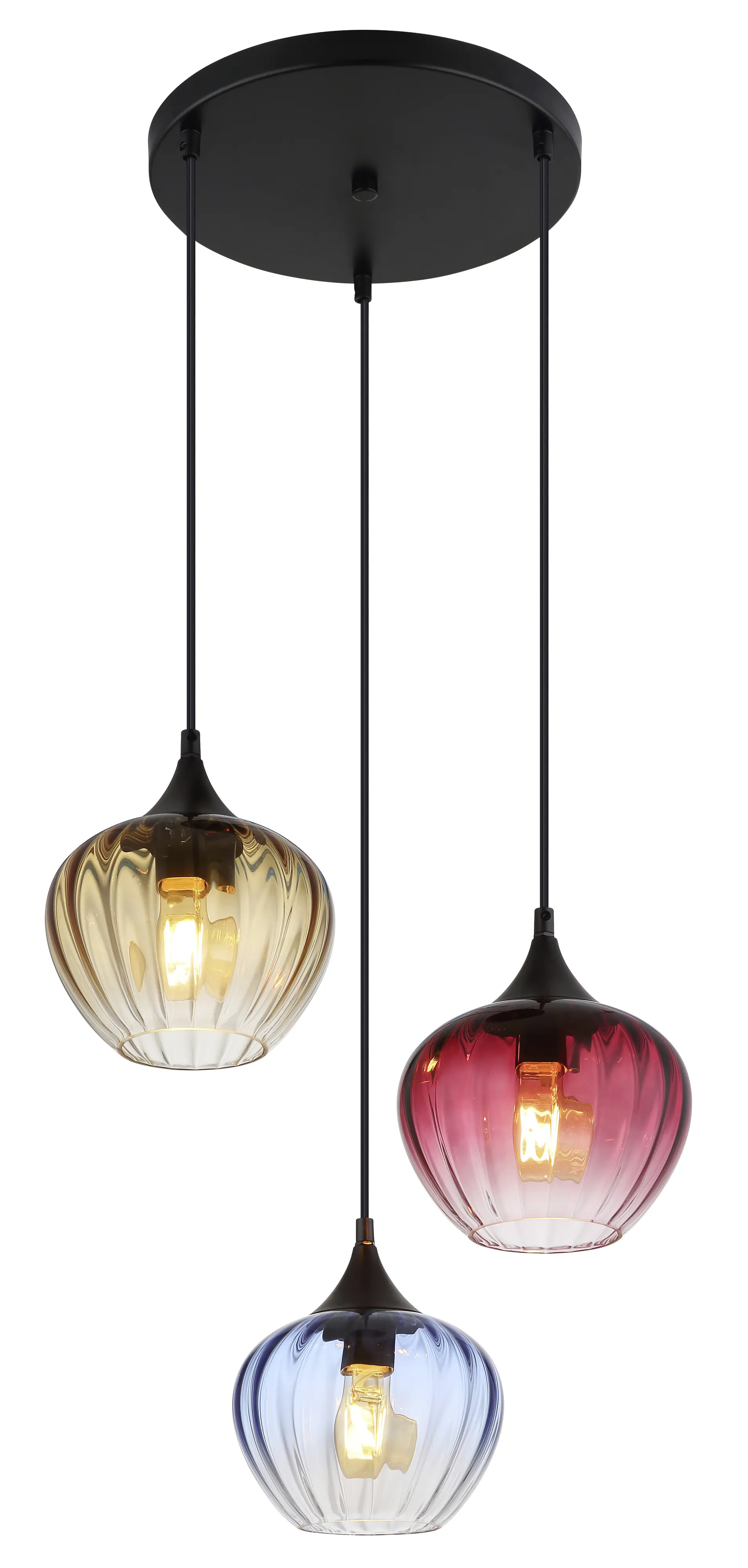 Globo Hängeleuchte Sander Ø 45 x 150 cm bunt matt