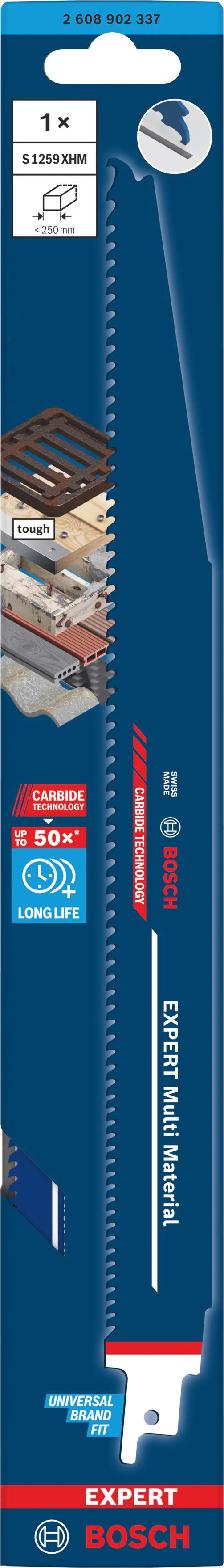 Bosch Expert Säbelsägeblatt Multi Material S1259 XHM 300 mm
