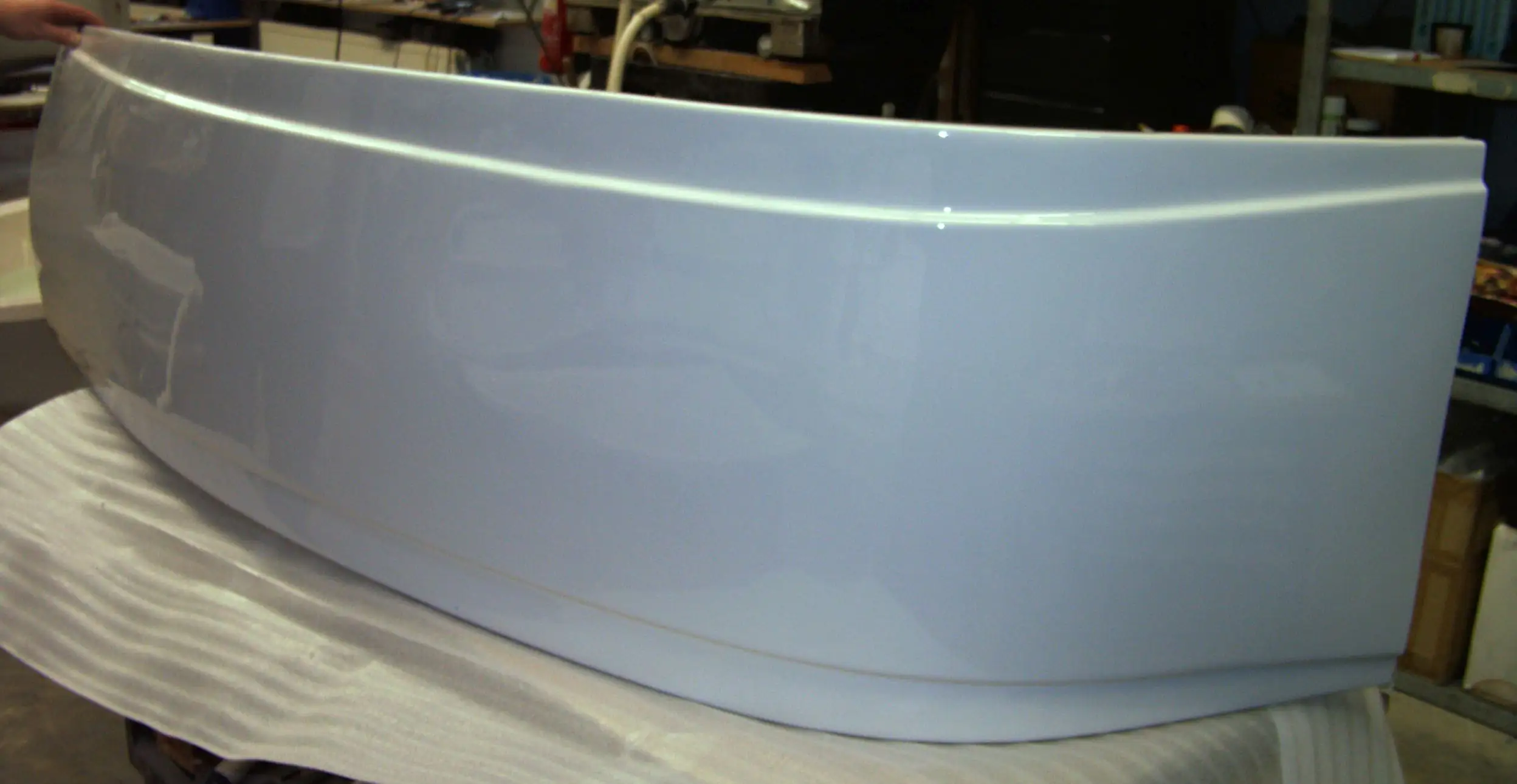 Ottofond Acrylschürze Loredana 240 x 56 cm, weiß, Modell B