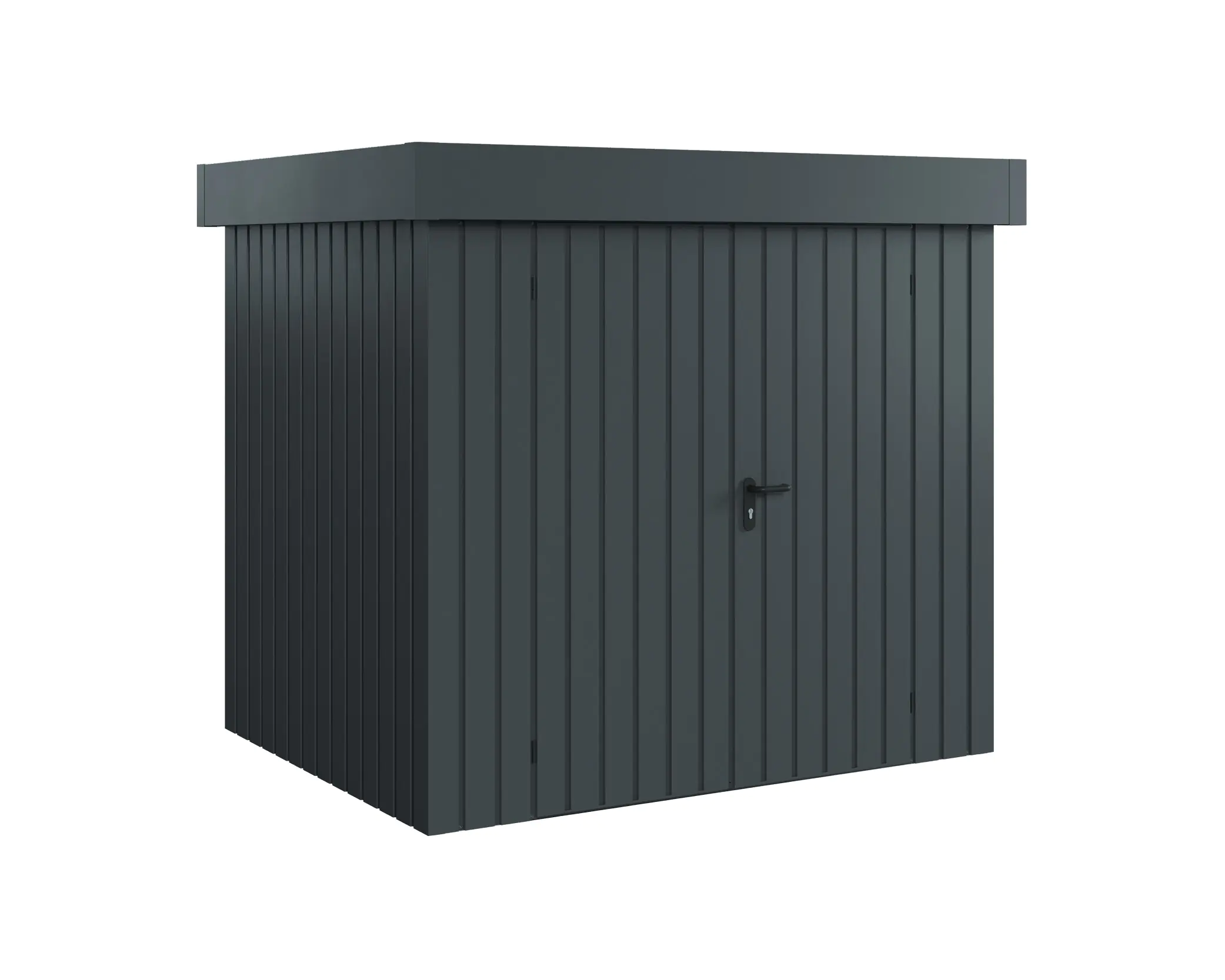 EcoStar Metallgerätehaus Euroline EFD4 anthrazit 214 x 166 cm 2-flg. EcoStar Metallgerätehaus Euroline EFD4 anthrazit 214 x 166 cm 2-flg.