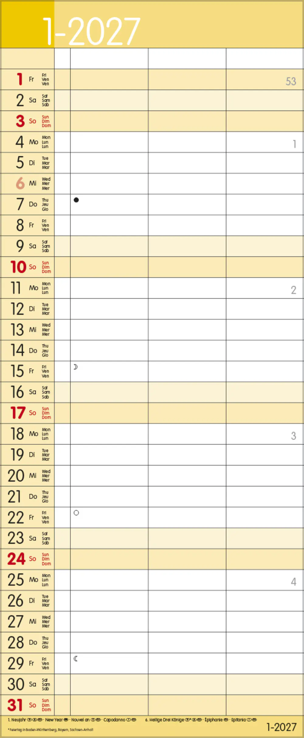 Korsch Kalender Timer for 2 Safran 2027