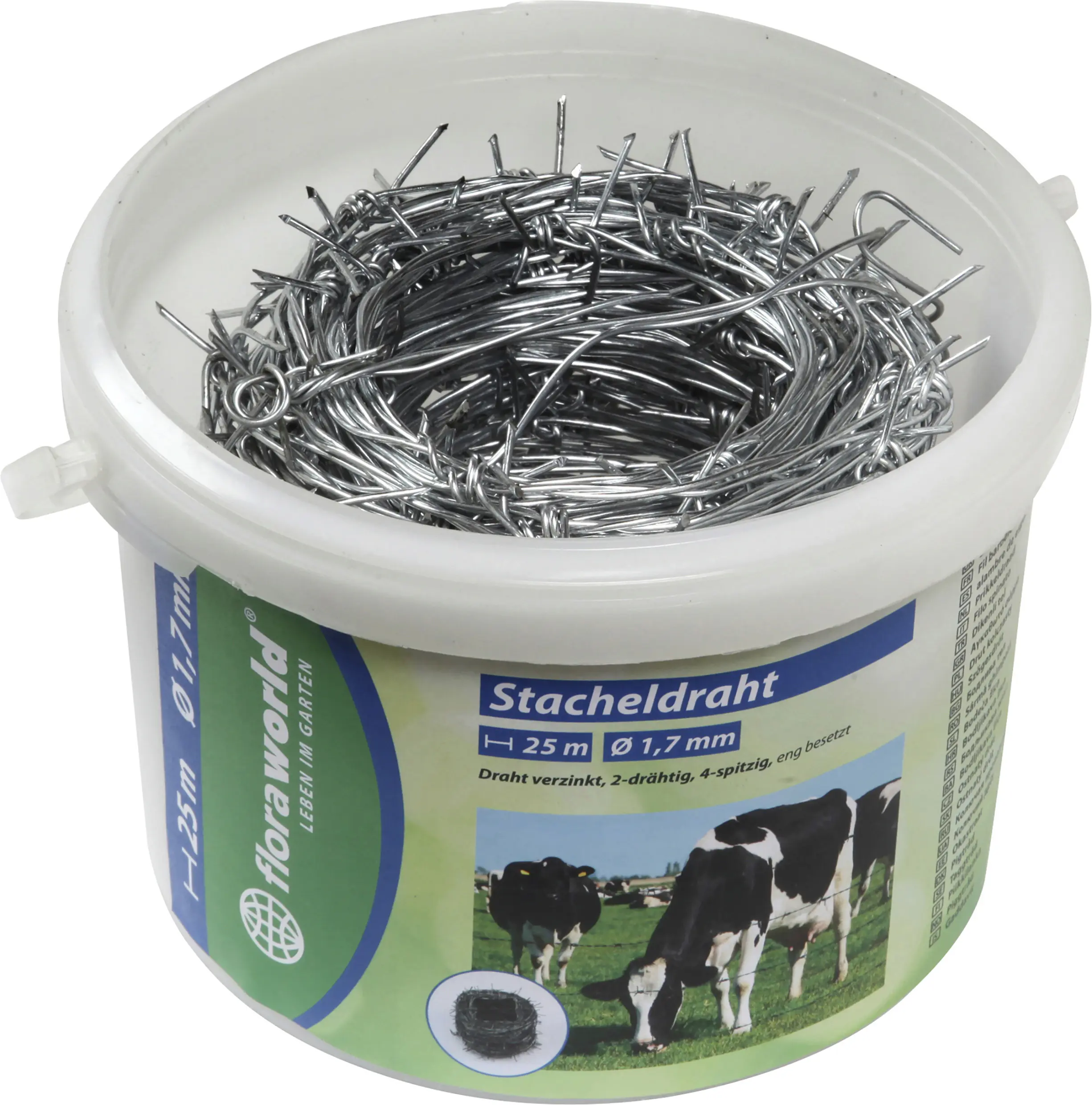 Floraworld Stacheldraht 25 x 1,7 mm verzinkt