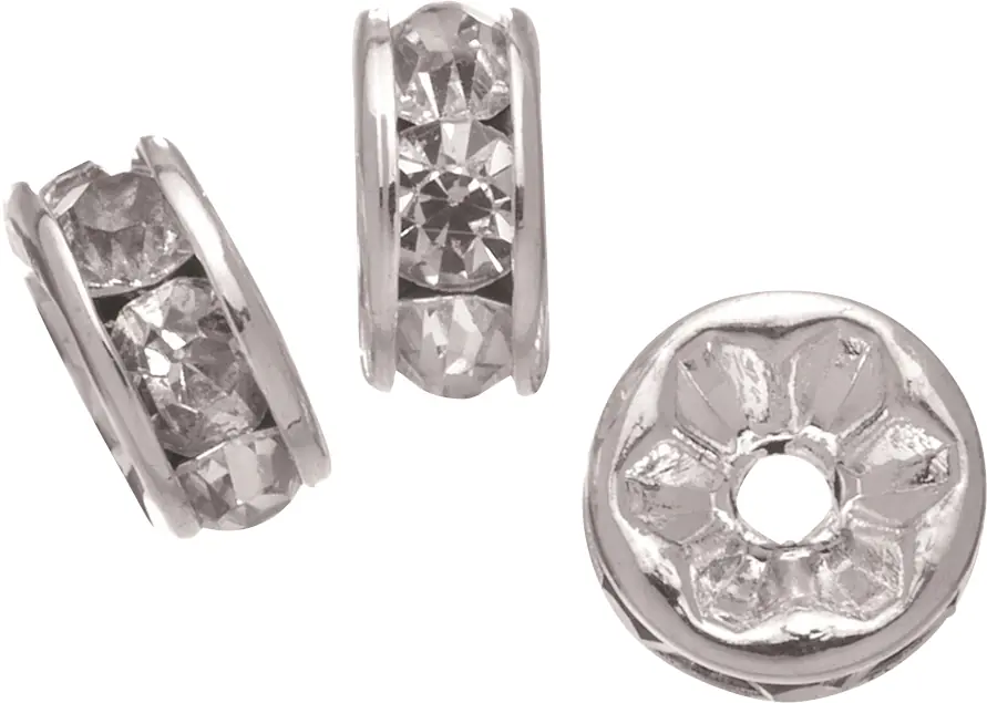 Glorex Zwischenring rund 4 x 8mm 6 Stück, crystal