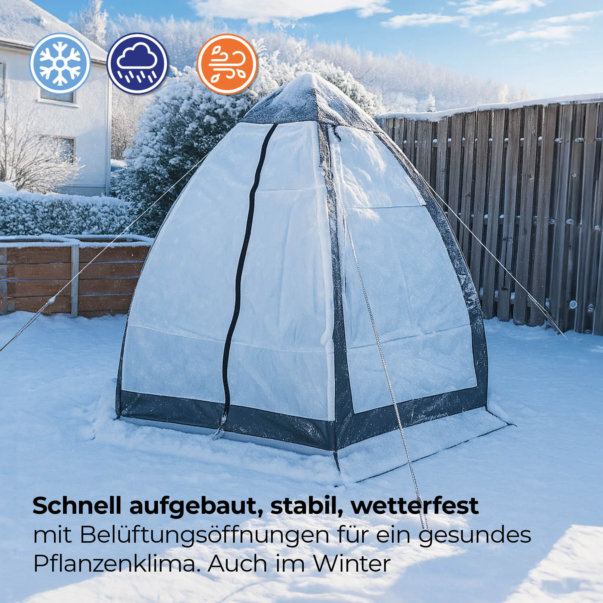 Biogreen Überwinterungszelt "Tropical Island Breeze L" für Pflanzen H 200 x Ø 240 cm