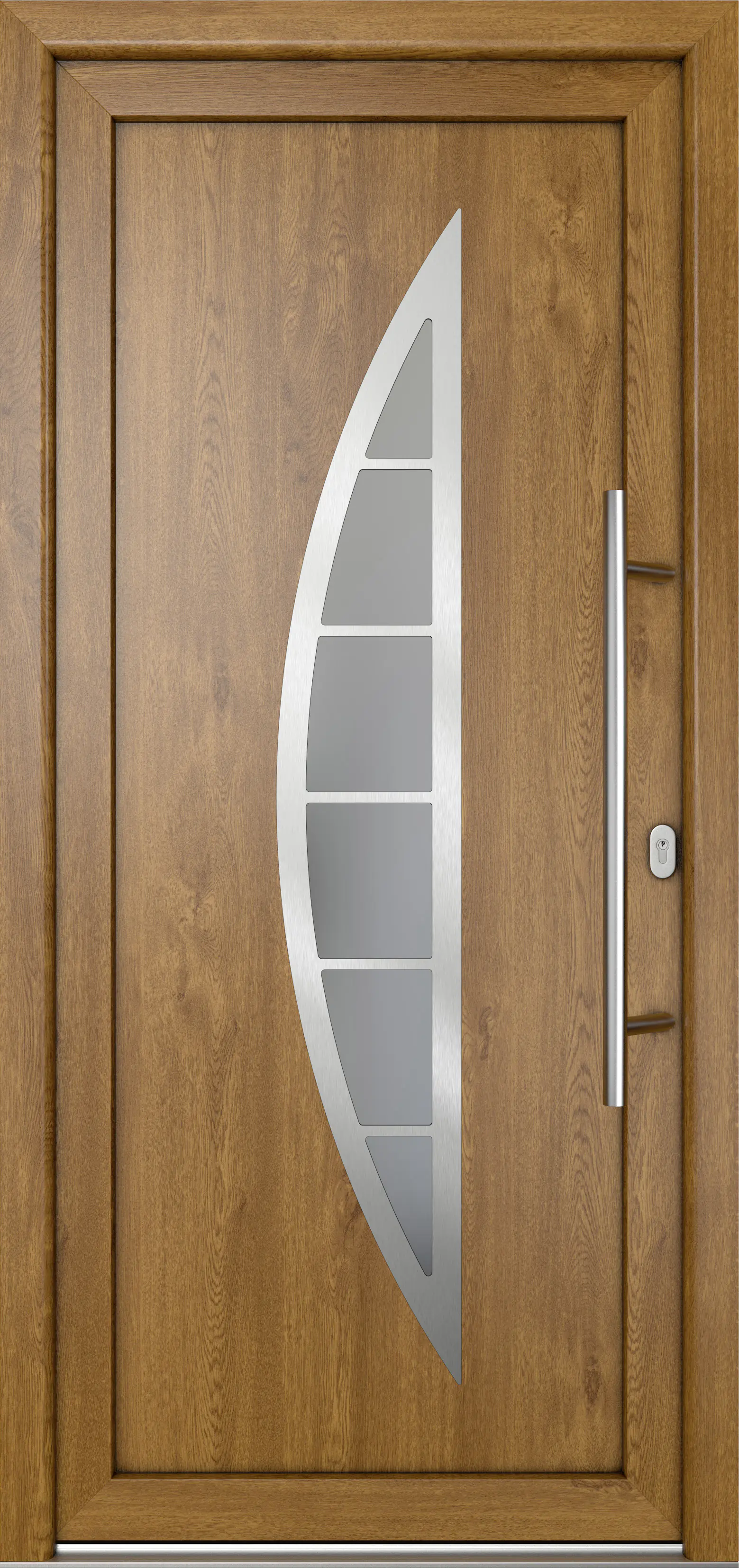 Meeth Haustür Signum Pro PVC Modell 28 88 x 200 cm DIN Rechts weiß/golden oak