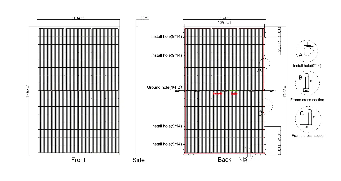 SunEnergyXT Osda Solarmodul 450 Watt bifazial ODA450-24V-MHDBRz Full Black