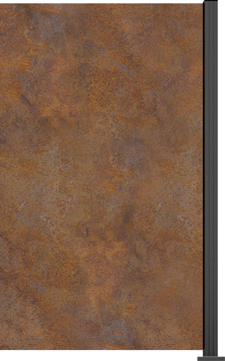 Ambiente Glaszaun Erweiterungsset Klarglas 187 x 107,2 cm mit Motivdruck anthrazit