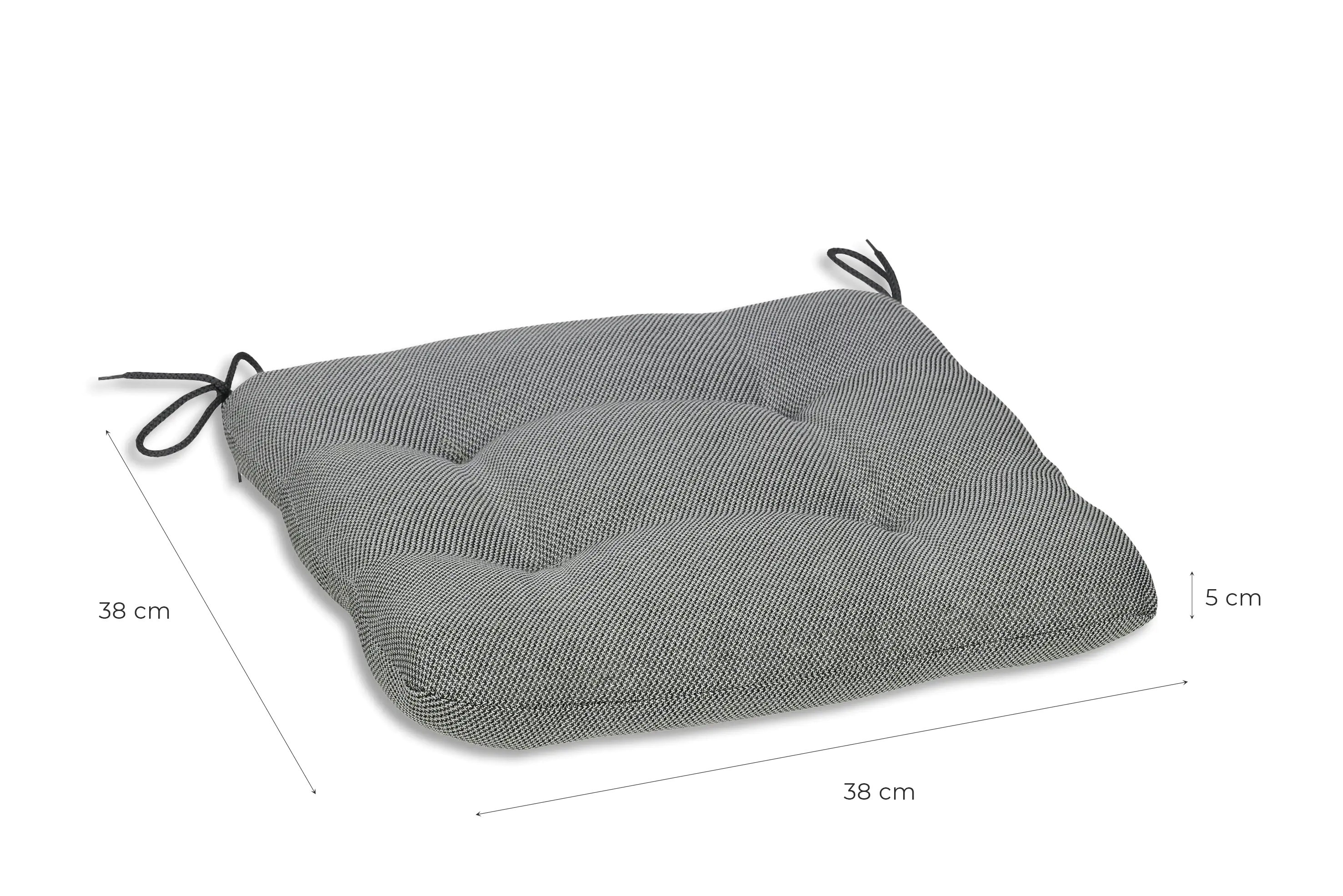 GO-DE Sitzkissen Carina 38 cm x 38 cm x 5 cm, grau GO-DE Sitzkissen Carina 38 cm x 38 cm x 5 cm, grau